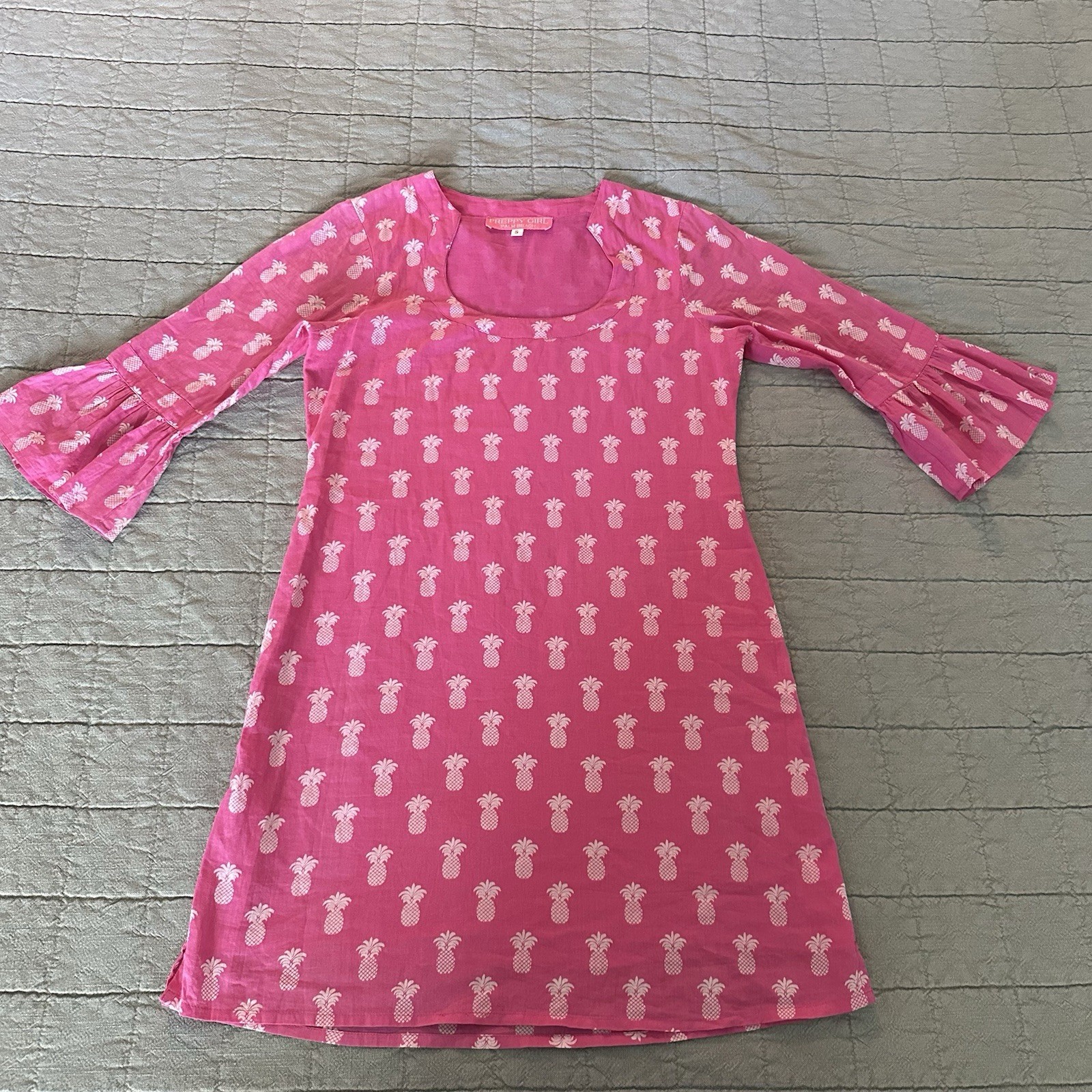 Preppy Girl Palm Beach Pineapple Tunic