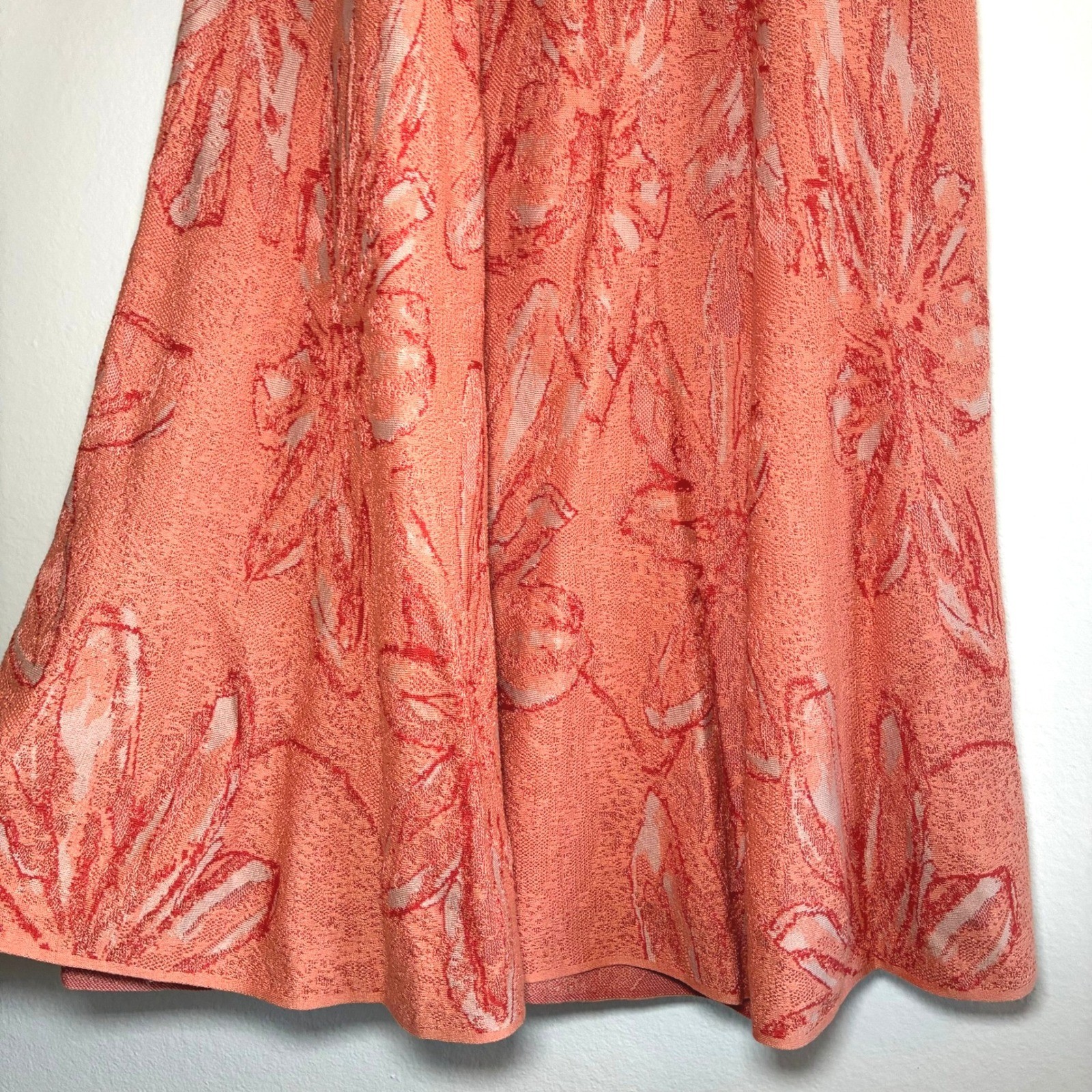 Peruvian Connection Jacquard Knit Midi Dress Pima Cotton Boho Coastal Medium