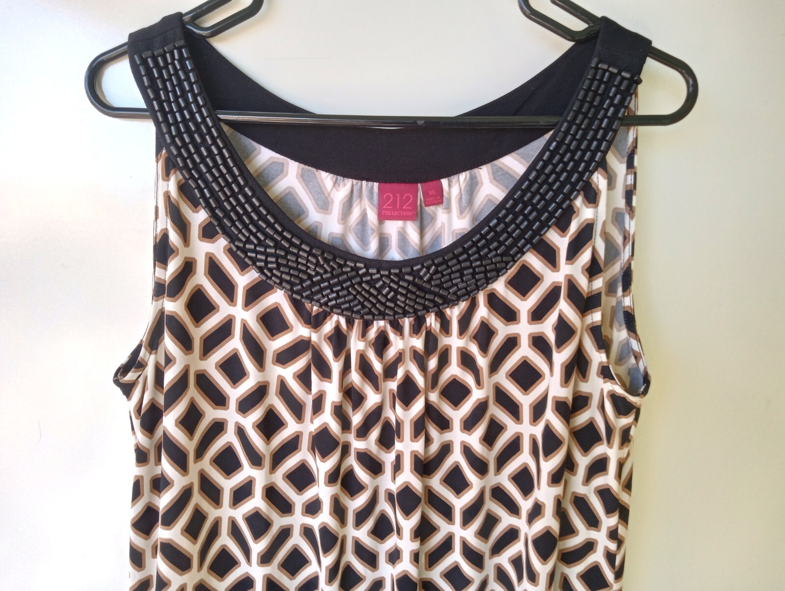 212 Collection Brown Black White Women’s Sleeveless Dress XL
