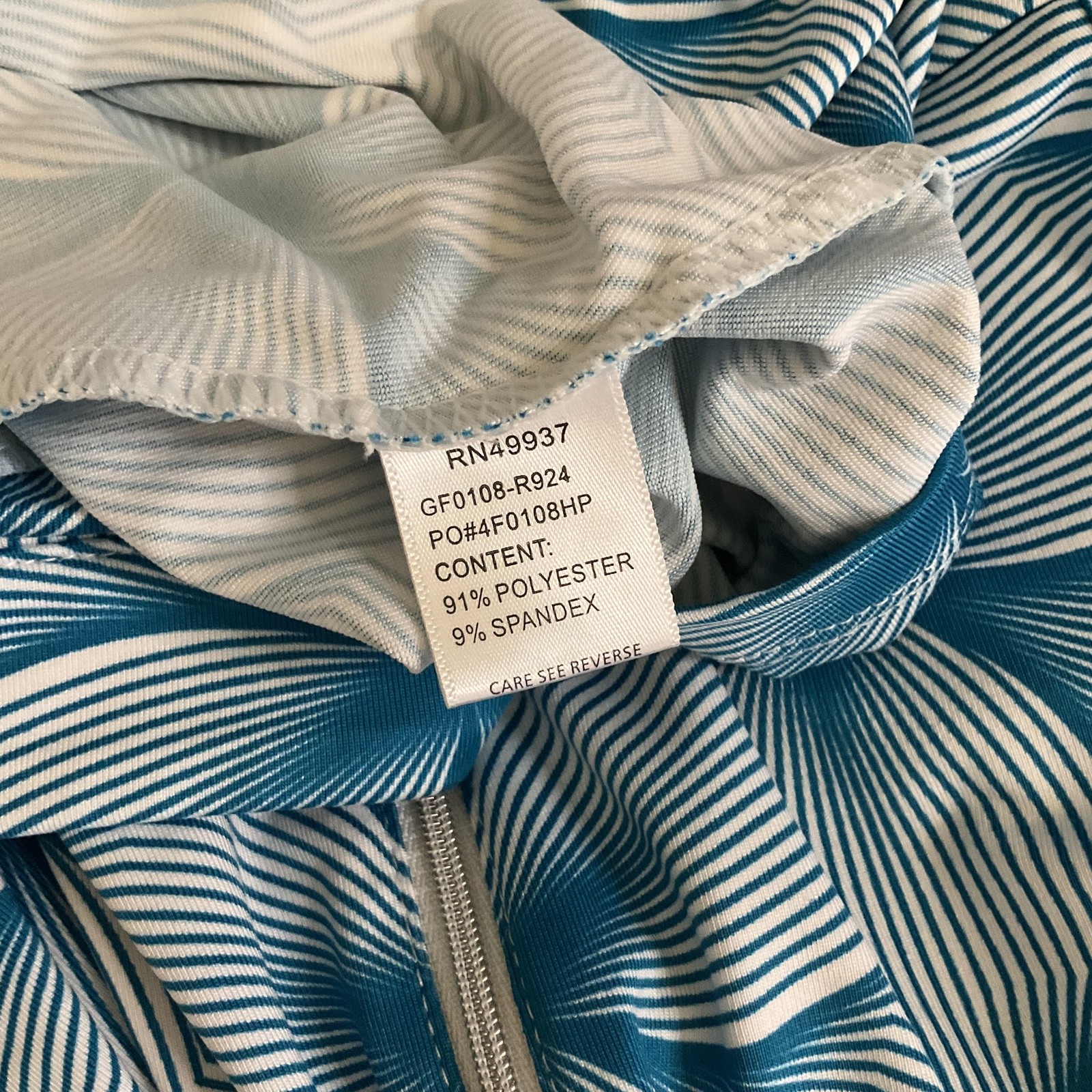 Tail Dress Womens Medium Blue Geometric Pockets Sleeveless Golf Tennis Active *