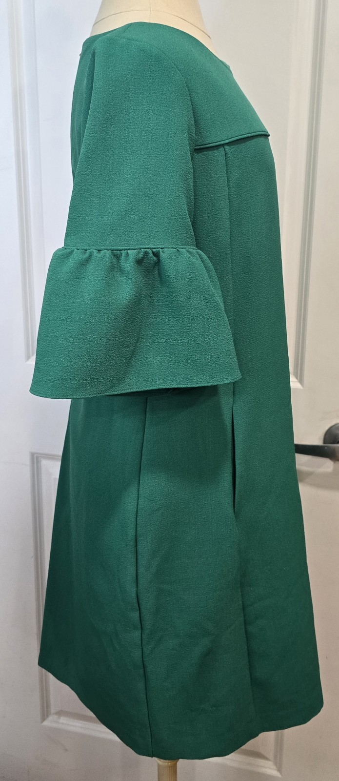 J Howard Womens Dress Size 6 Emerald Kelly Green Front Pockets Zipper Excellent