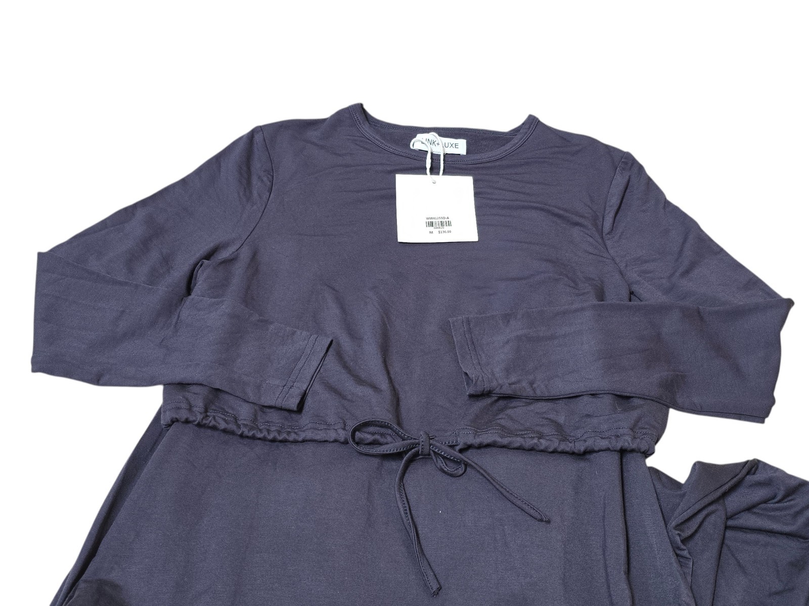 Link + Luxe Women’s Medium Navy Blue Long Sleeve Maxi Dress NWT