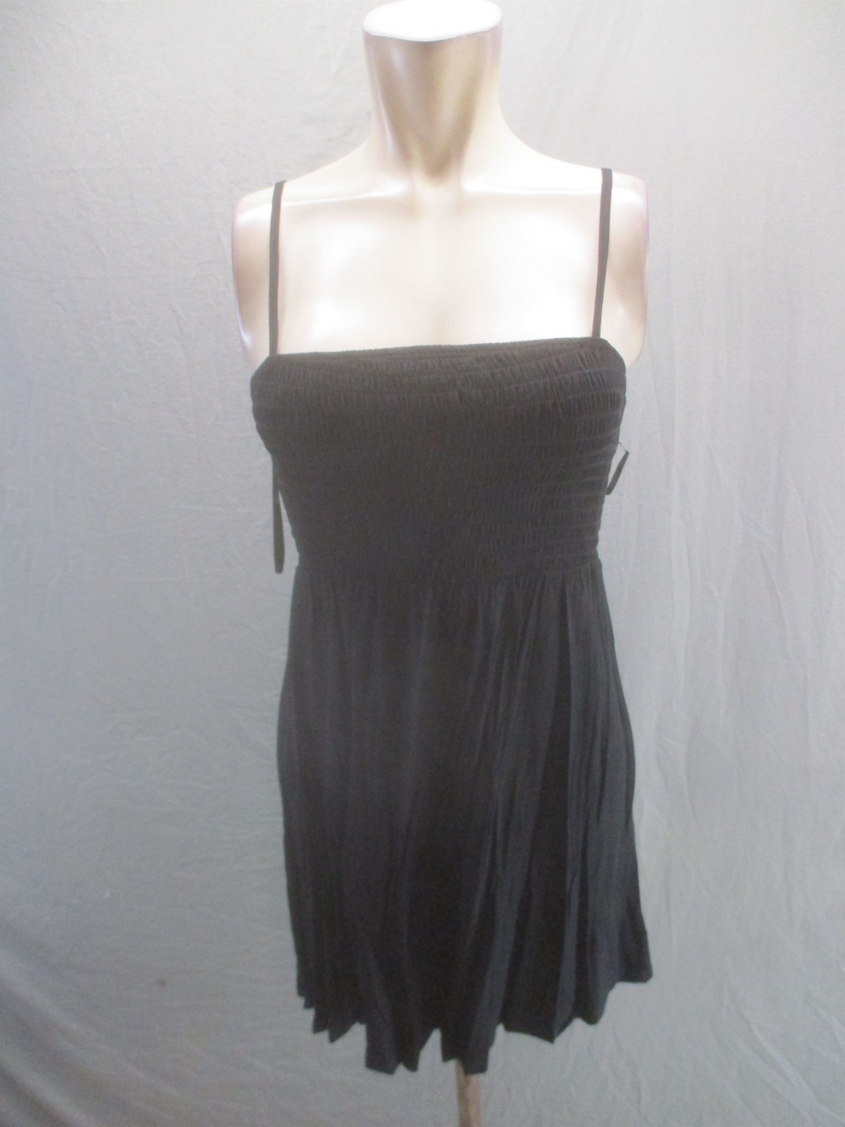 NWT Forever 21 Size M Womens Black Stretch Sleeveless Straps A Line Dress 814