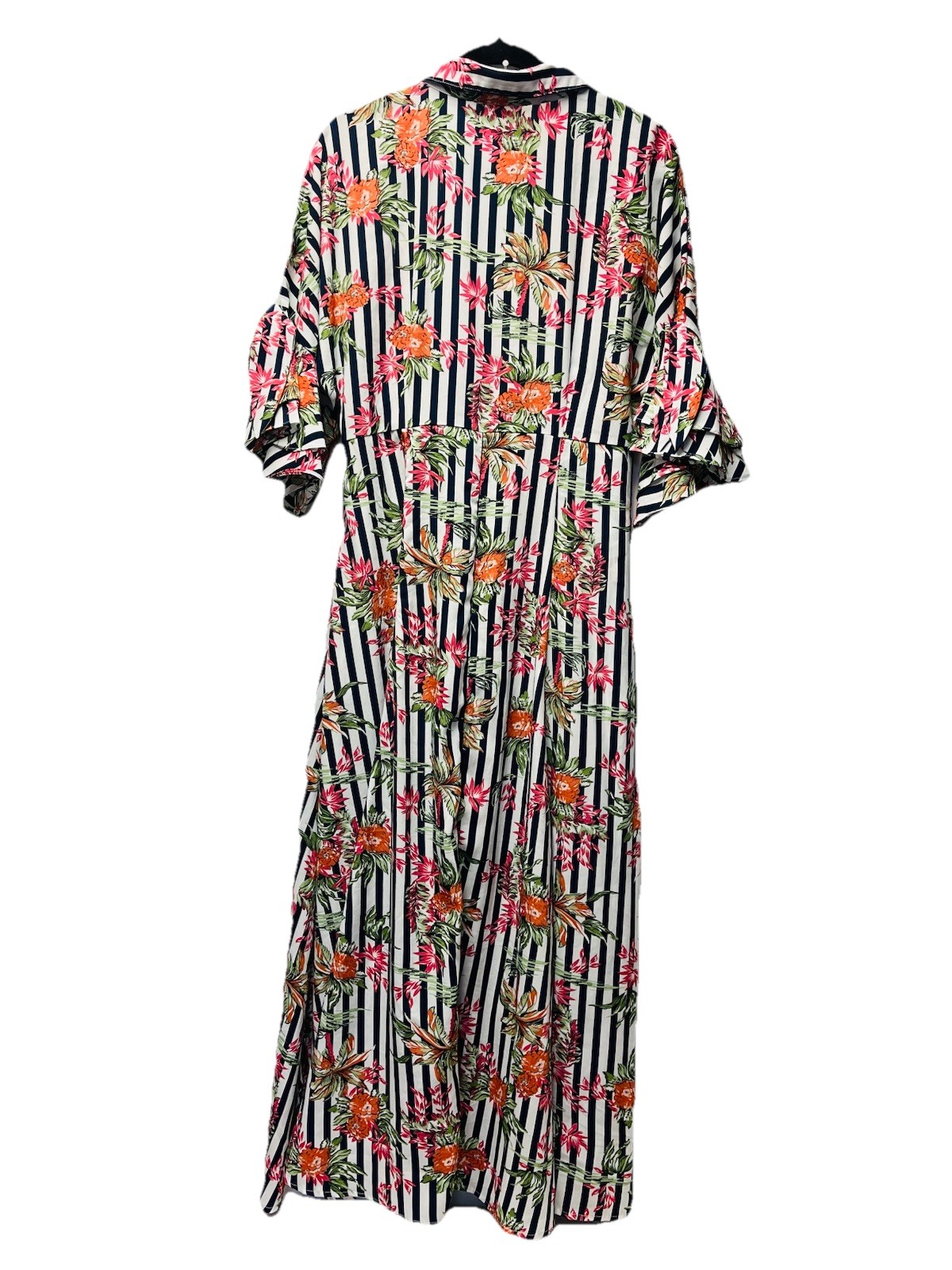 Love + Harmony L Floral Maxi Dress Flowy Boho Coastal Beachy Tropical Resort 90s