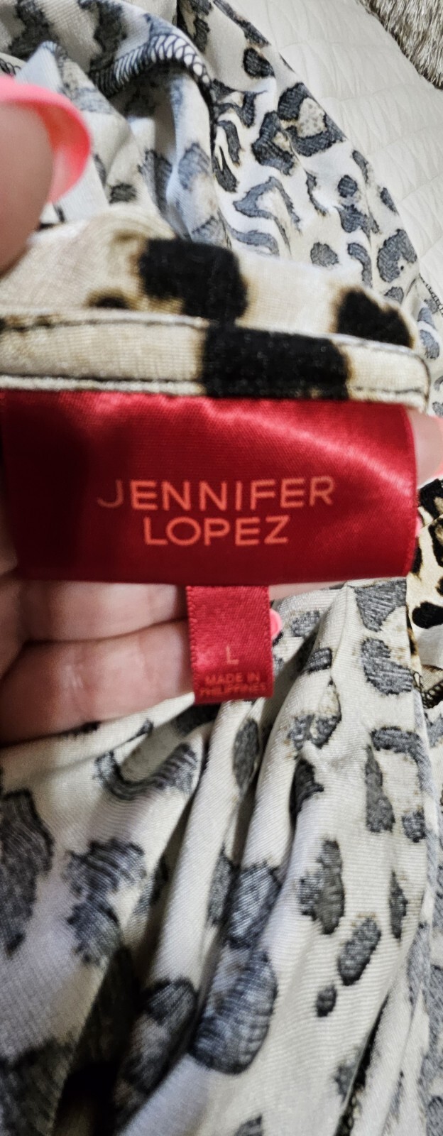 Jennifer Lopez Leopard Ruched Knotted Dress Beige Brown Black Animal Print L