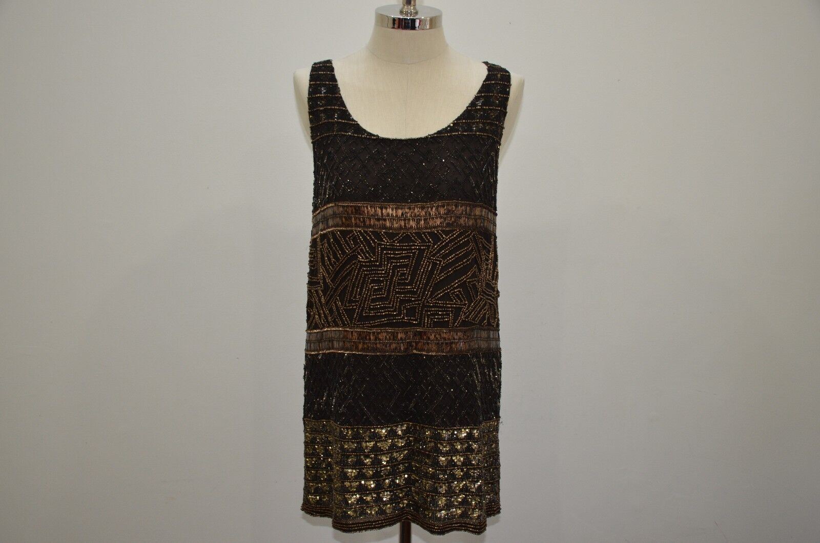 Ralph Lauren Blue Label 100% Silk Fully Beaded Dress