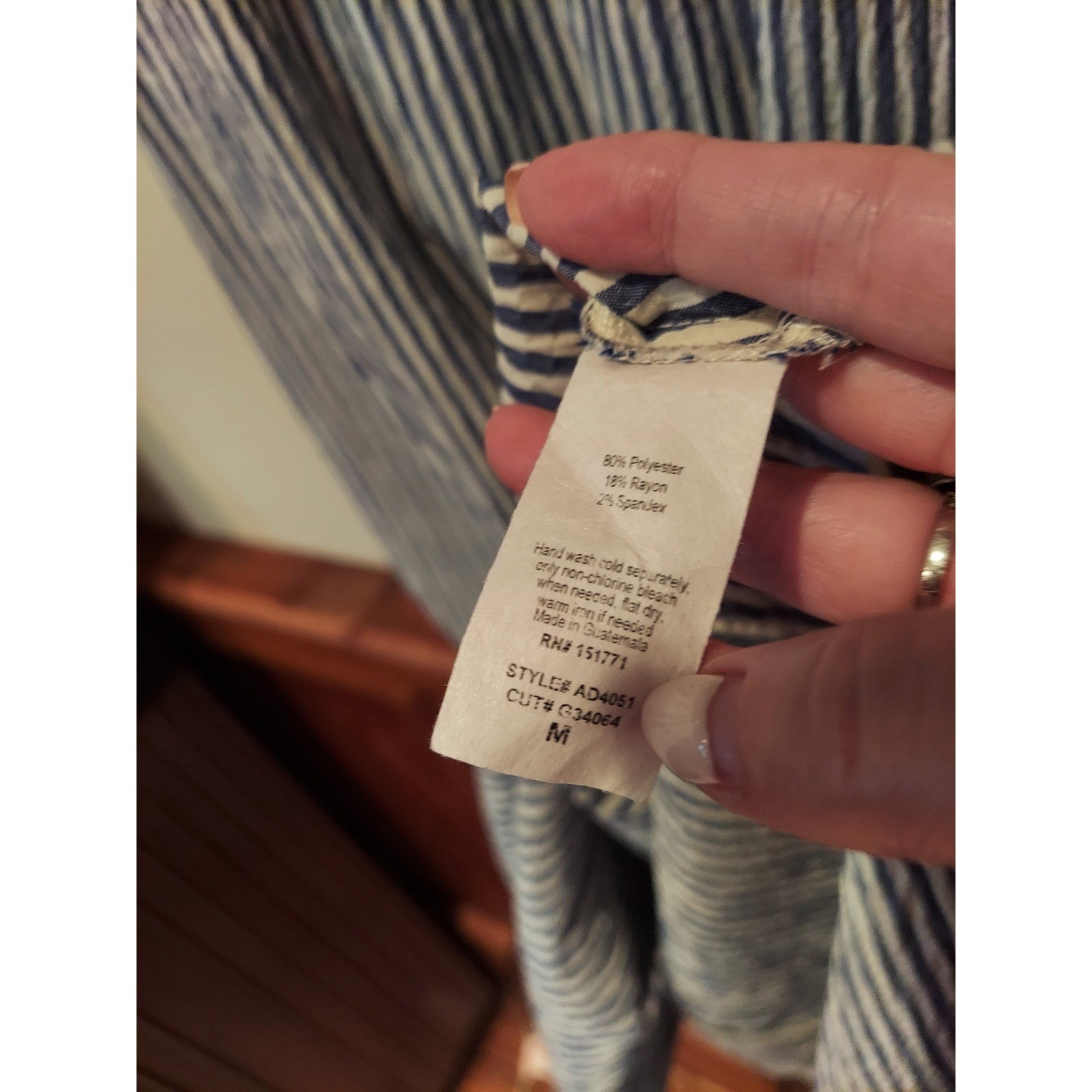 Gilli Navy White Striped Cutout Back Midi Dress Sleeveless AD4051 Medium