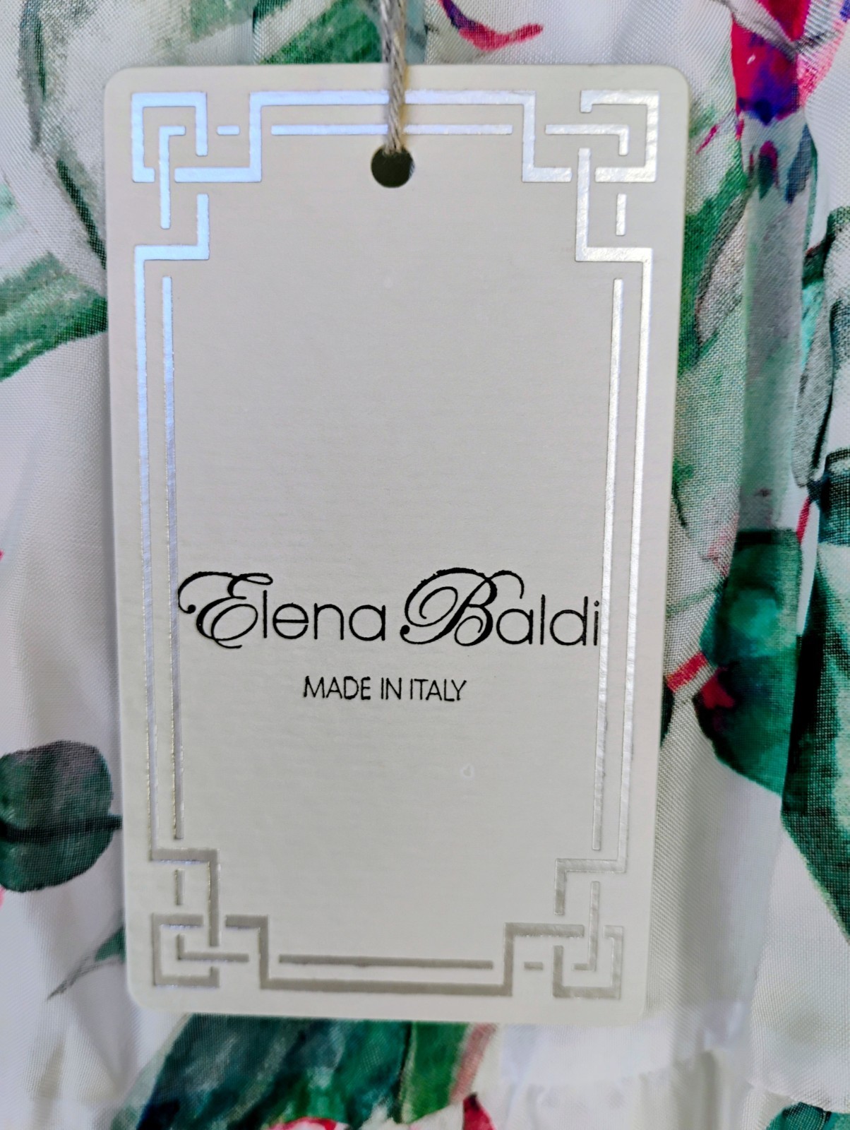 ELENA BALDI ELEGANT TROPICAL SILK BLEND BRAIDED STRAPS SUMMER DRESS – Italy