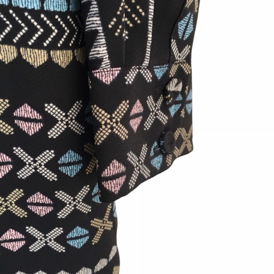 BCBG MaxAzria Freya Dress Shift Tunic Boho Geometric Career Office NWT XS