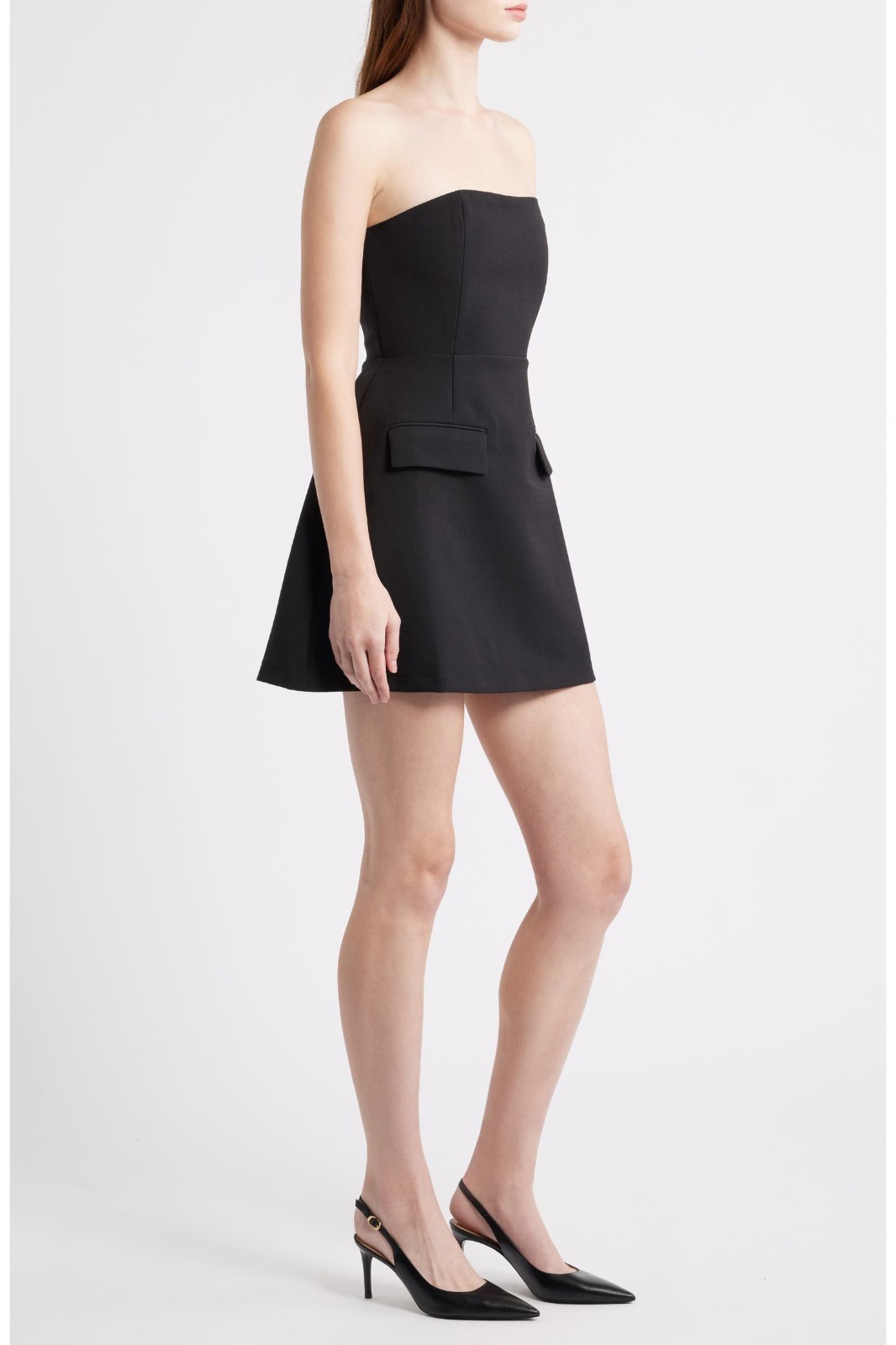 Odd Muse The Ultimate Muse Strapless Minidress with Pockets, Size Large, Black
