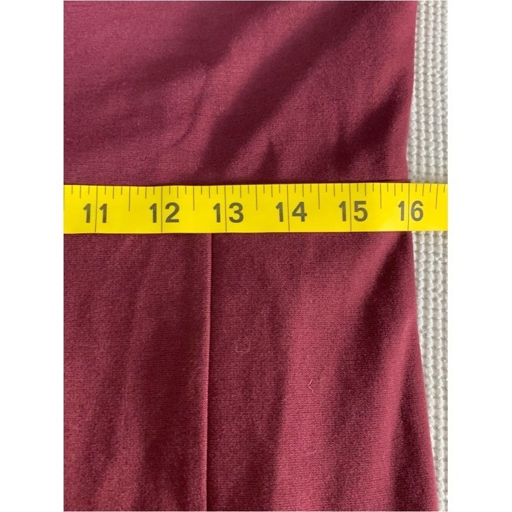 nine britton Double-Strap V-Neck Midi Dress Burgundy Plum Large Career Evening