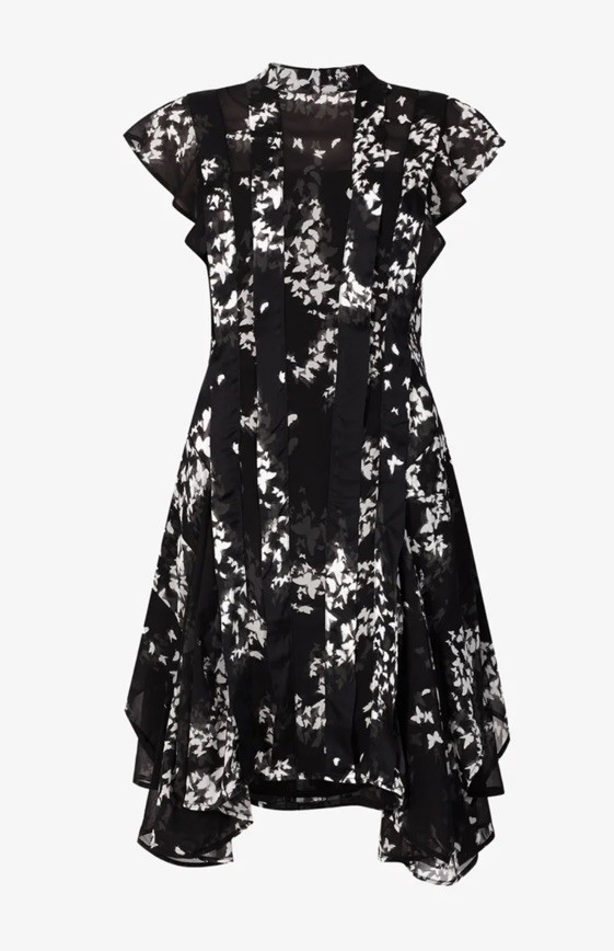 All Saints Fleur Orsino Butterfly Black Dress UK14 US10