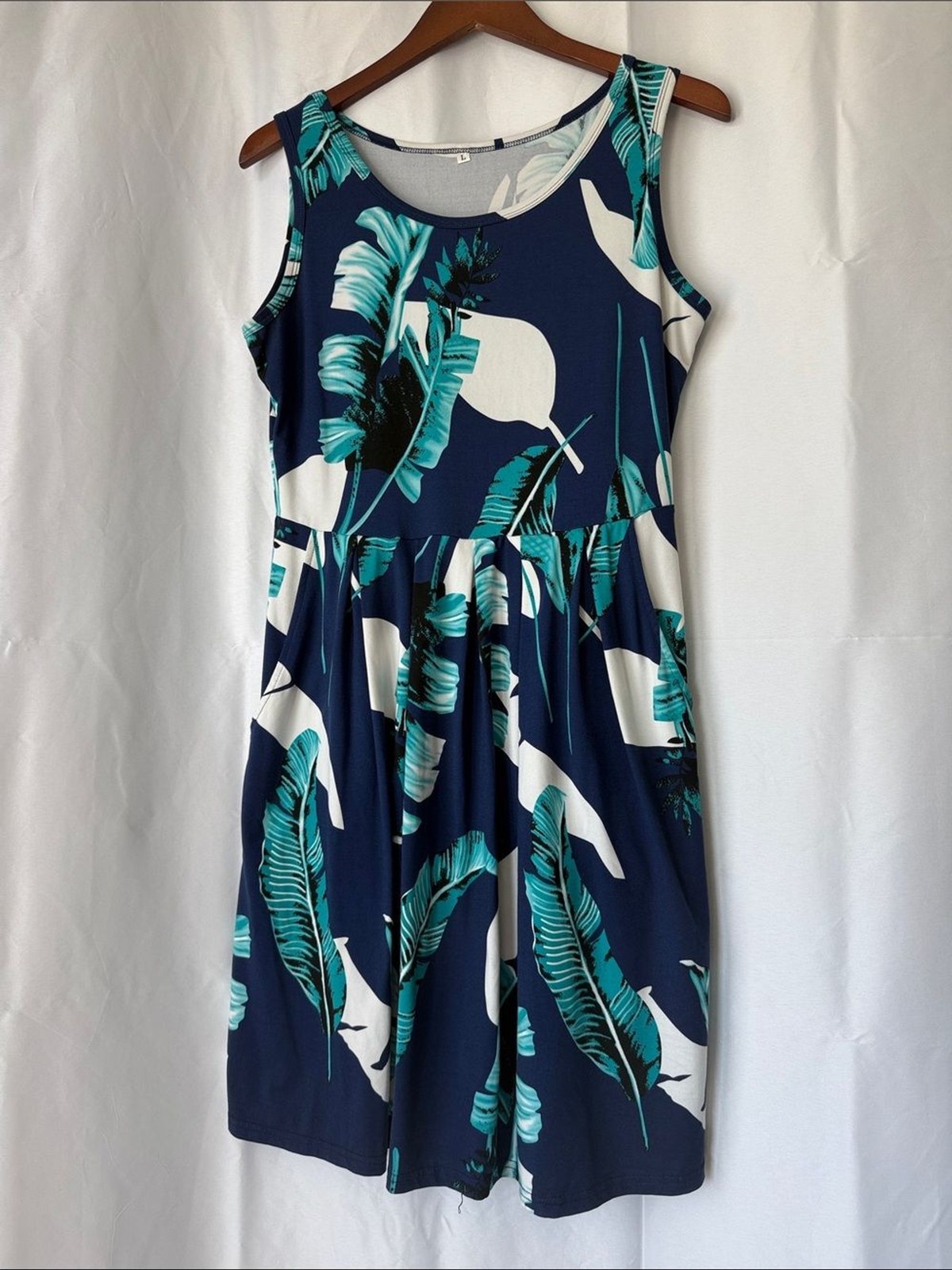 Tropical print dress