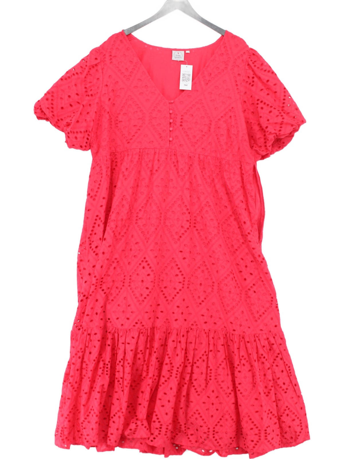 Scamp & Dude A-Line Midi Dress UK20 in Red