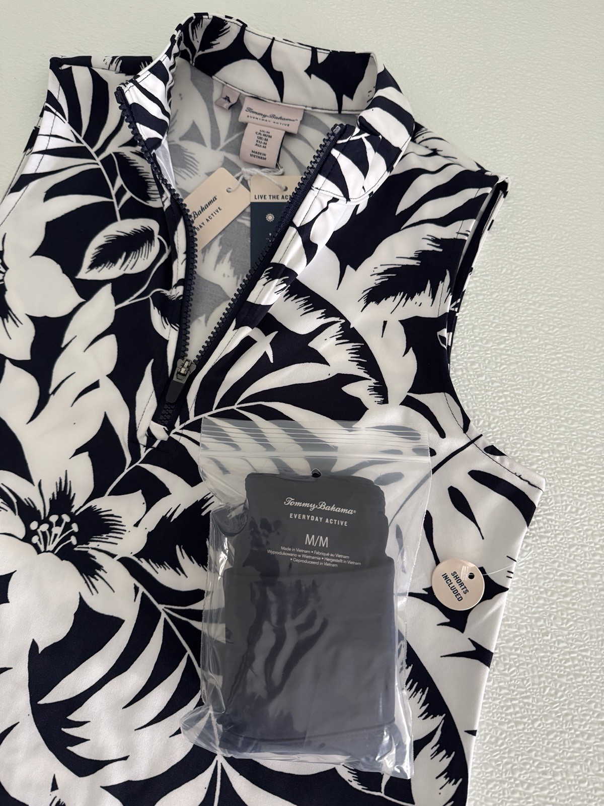 Tommy Bahama Golf Active Mini Dress w/Shorts Pockets XS S M L XL Navy Blue T7
