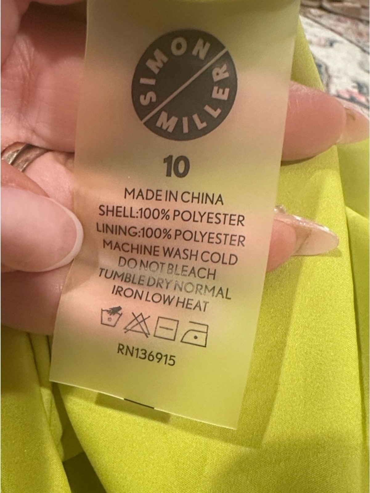 SIMON MILLER Satin Halter Chartreuse Prom Wedding Guest Long Slip Dress 10