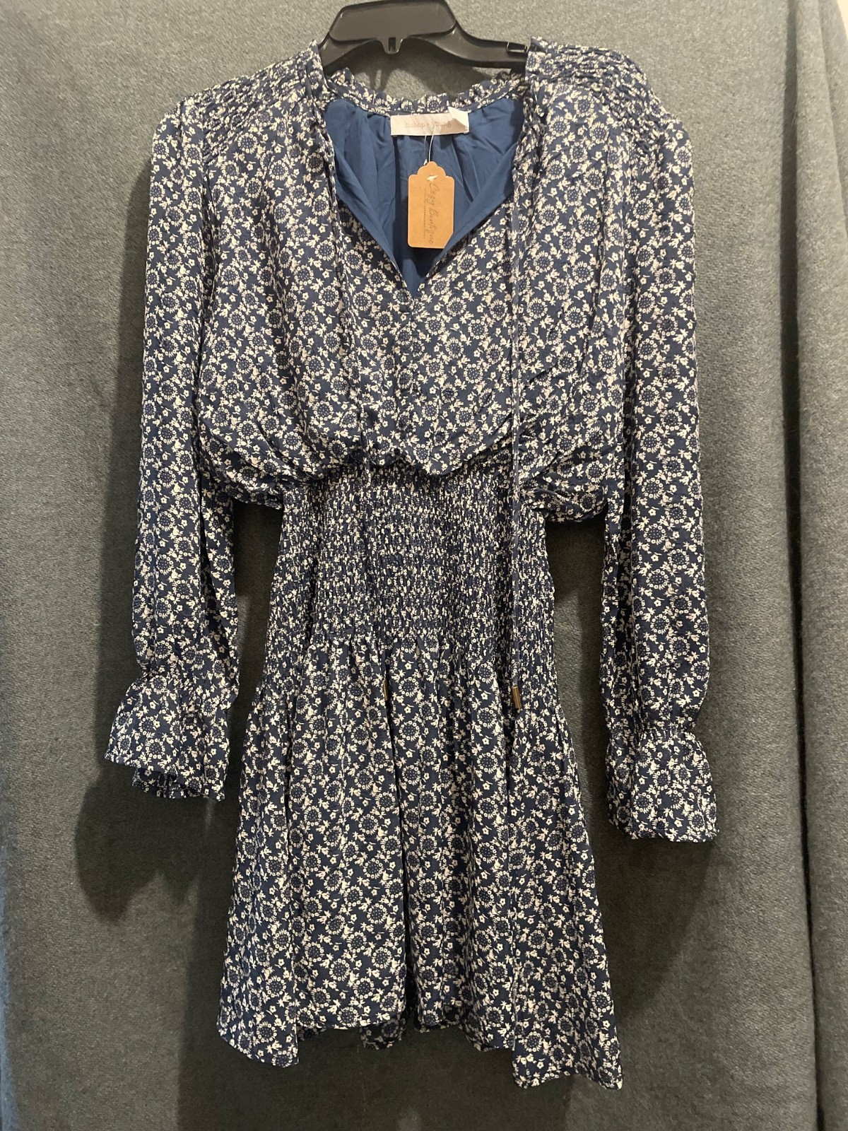 Bishop and Young Smocked Marmont Mini Dress NWT Small