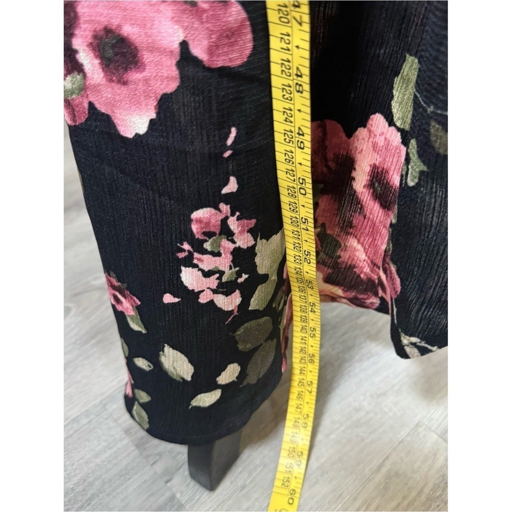ANDREE BY UNIT Black Dress with Pink Floral Print