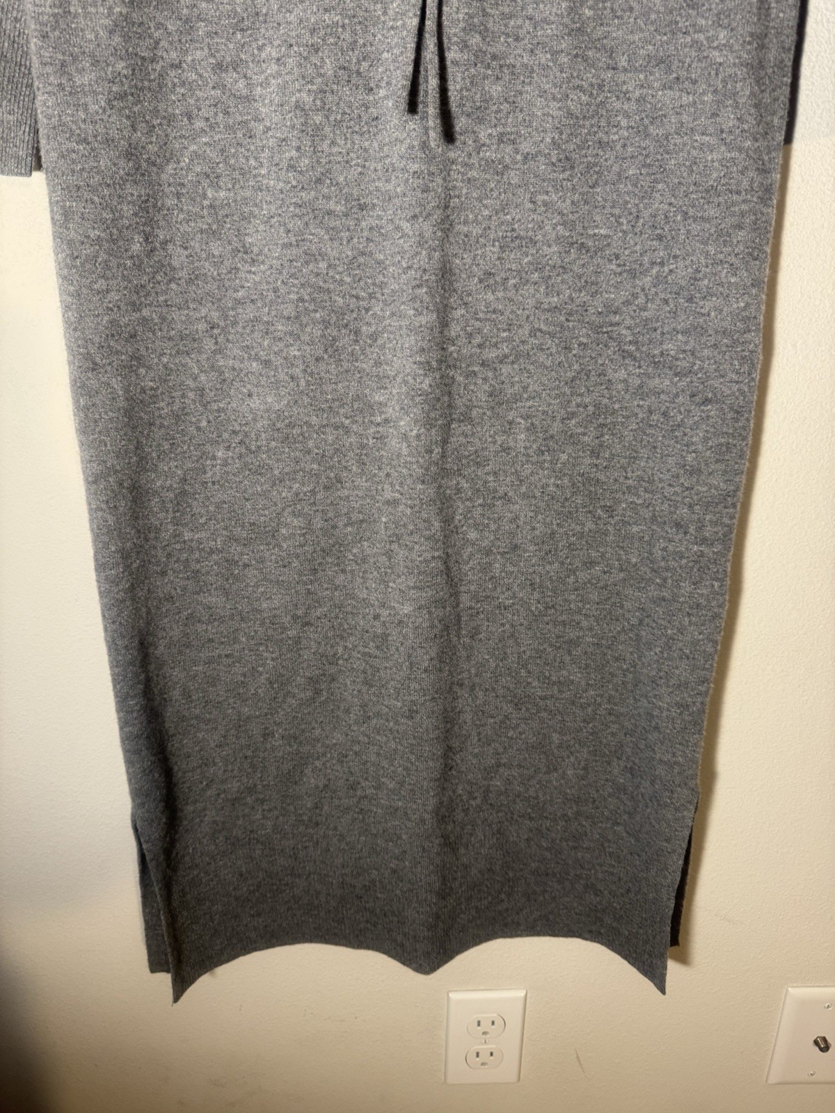 Sandro Paris Wool Cashmere Blend Gray Dress Long Sz 46/ US Small