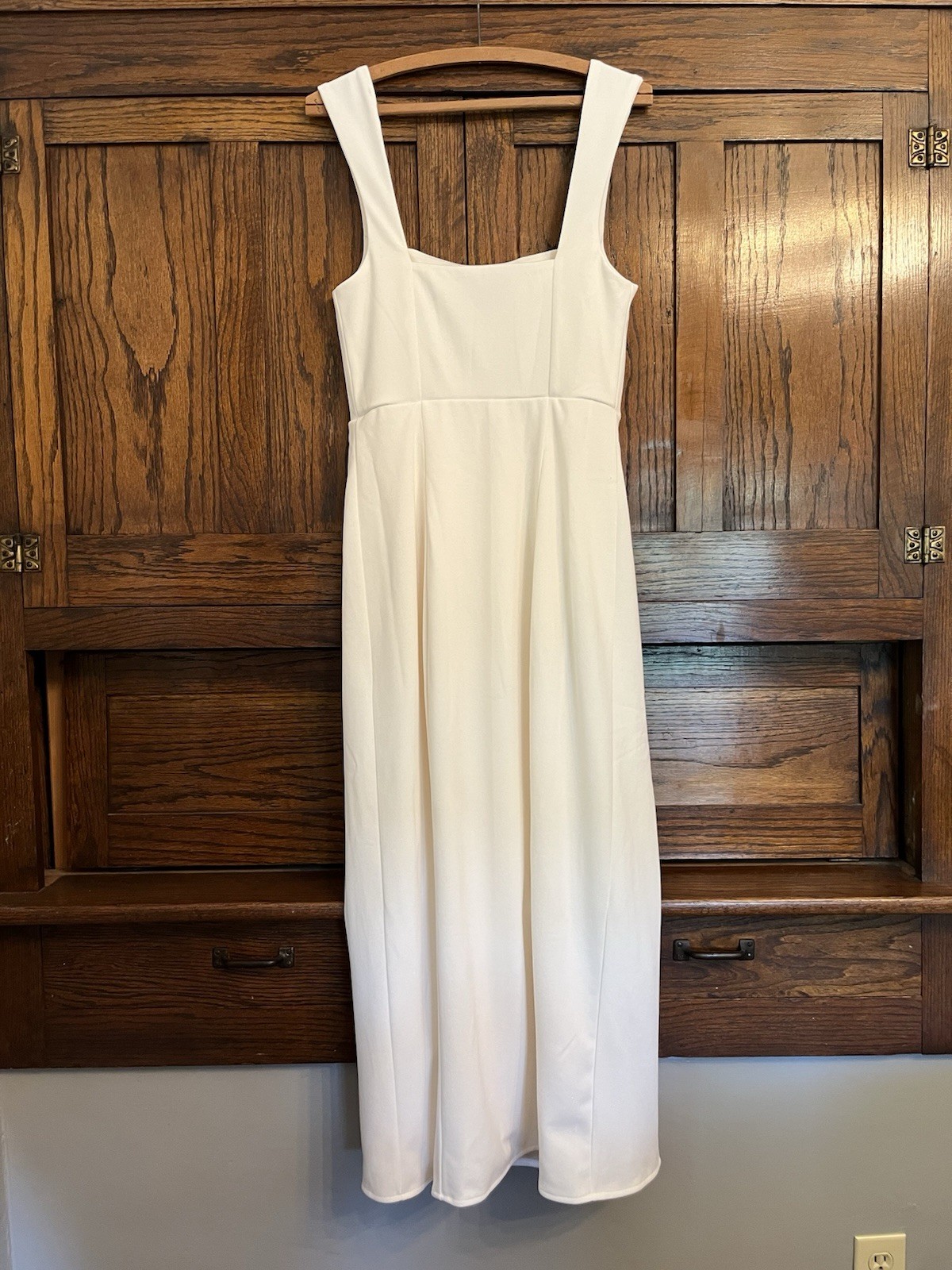 Show Me Your Mumu Eden Midi White Ivory Stretch Dress *Current Style* Size Med