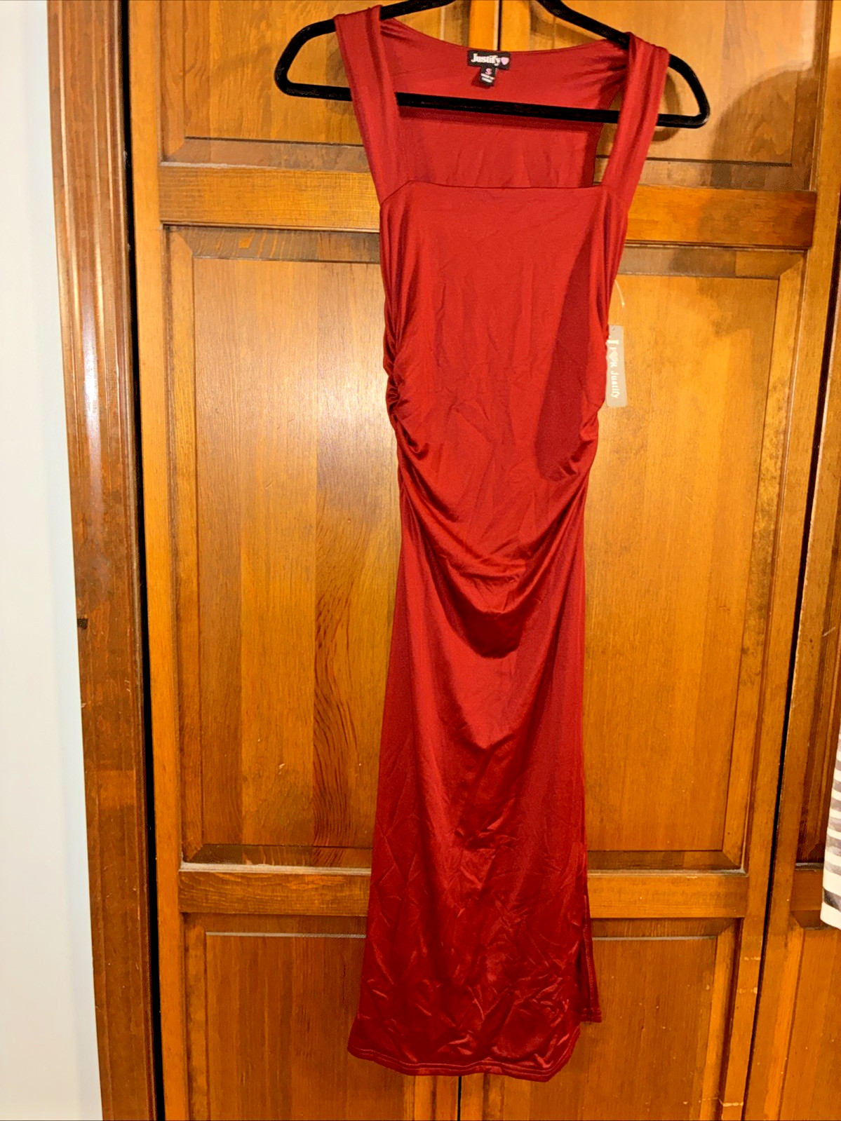 J For Justify Junior Dress Size Small Red Elastic Waist