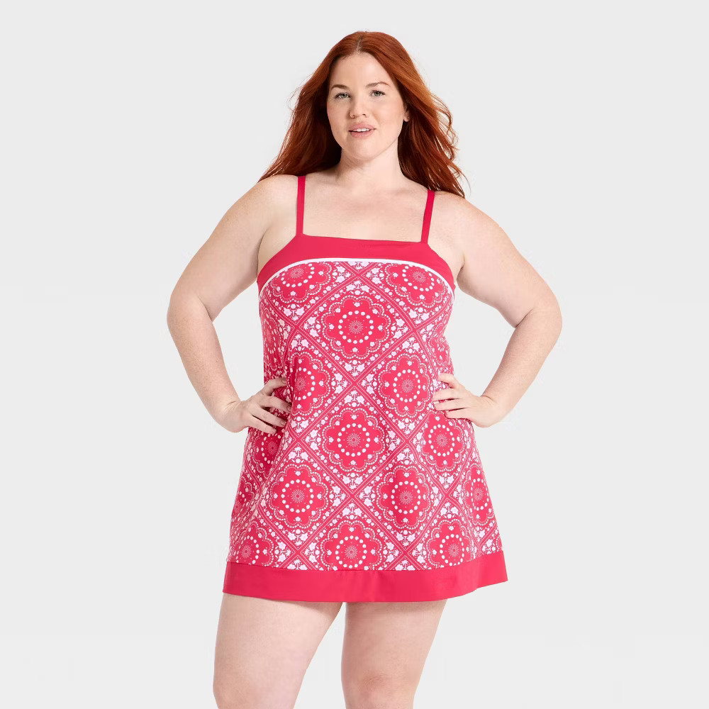 Women Everyday Soft Active Court Dress – All In Motion Red Bandana
