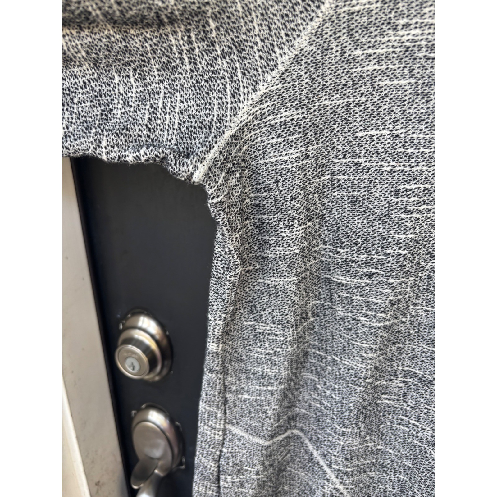 Max Edition Weekend Petite Grey Marled Cotton Knit Shift Dress Pockets 68108SP