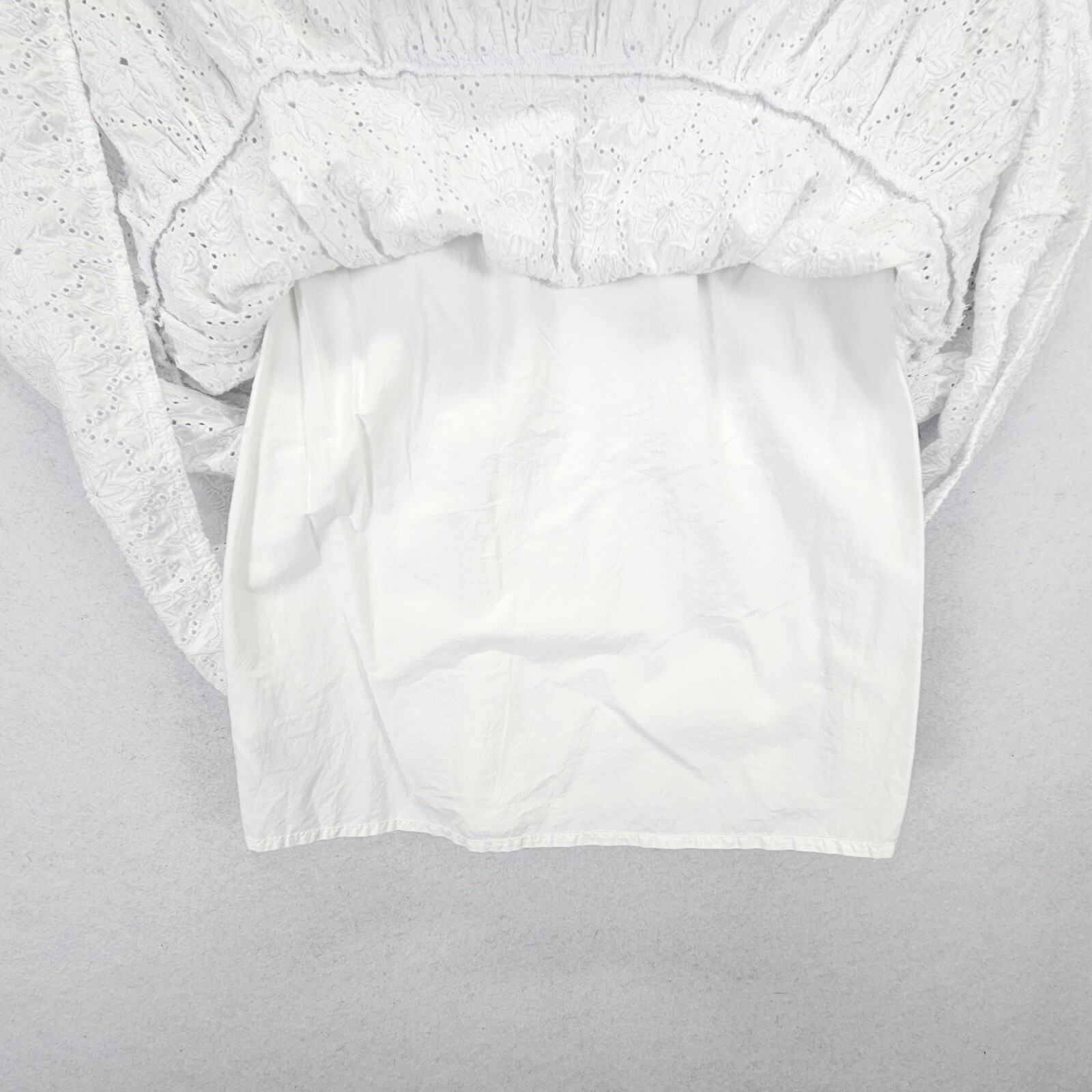 Vineyard Vines White Cotton Eyelet Dress Tiered Boho Resort Women XXS Flattering
