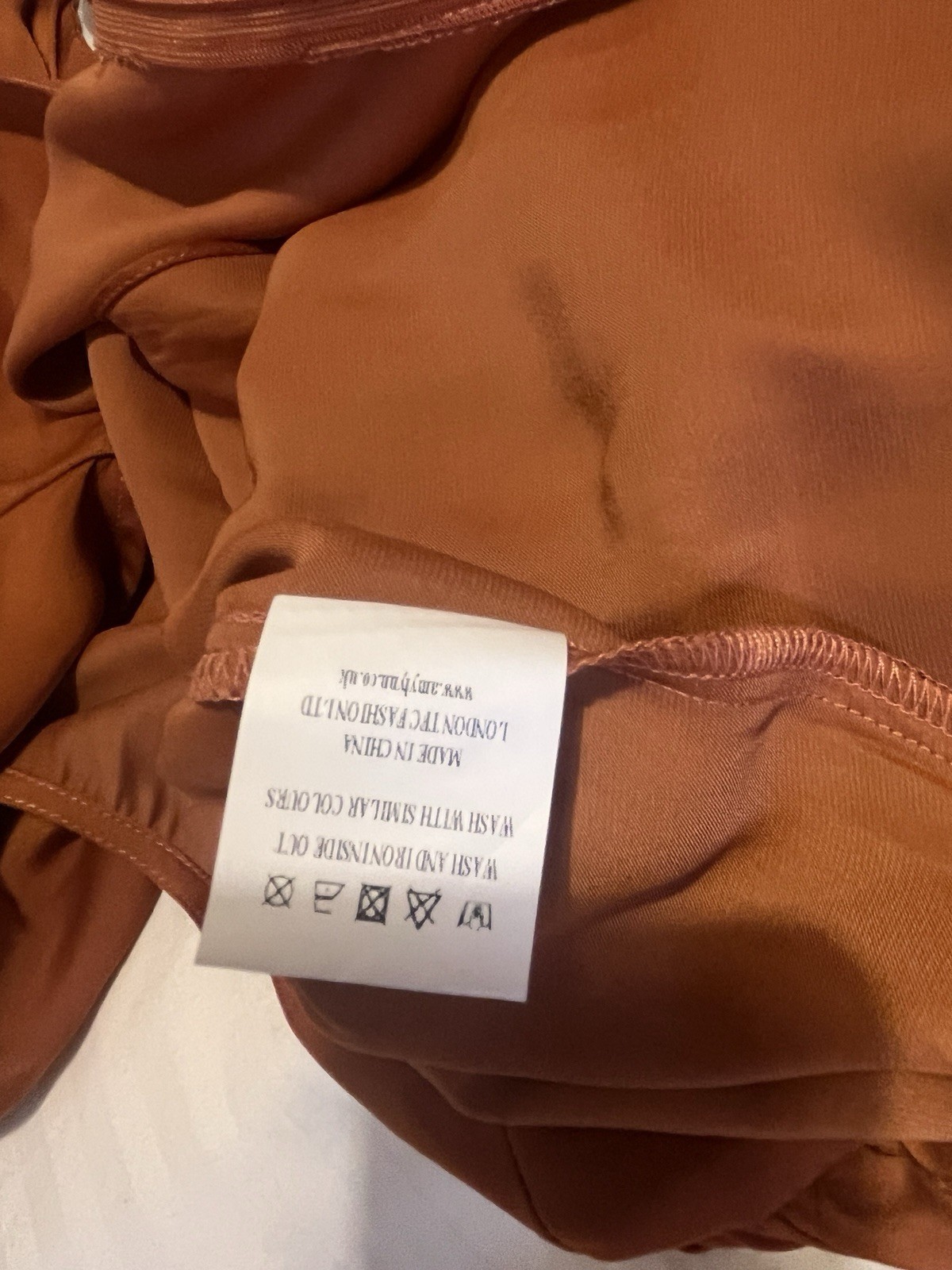 AmyLynn Kravitz Puff Sleeve Wrap Dress Burnt Orange RRP£85 Size S