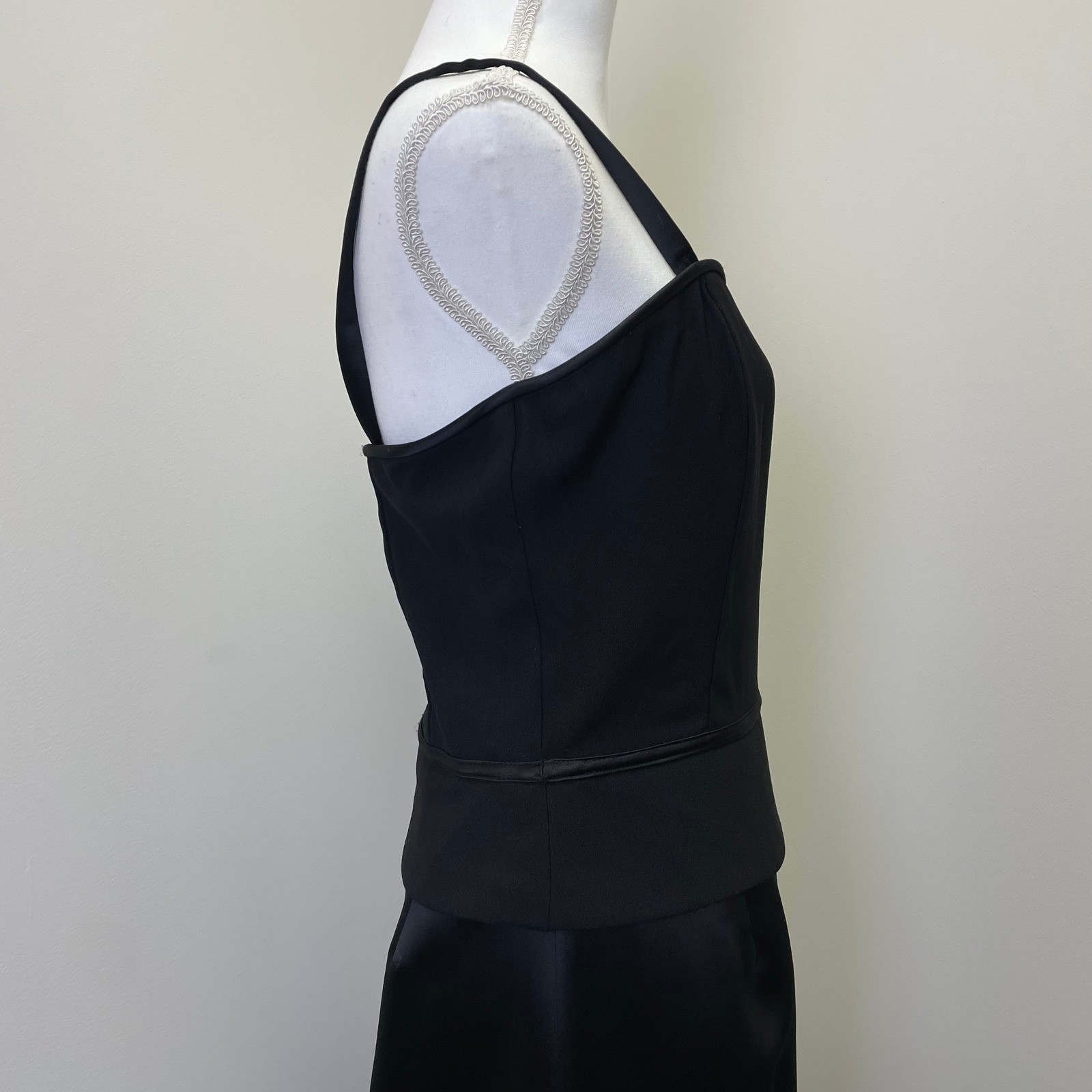 Scott McClintock Millennium 2000 Black Strapless Evening Gown Dress Womens 14