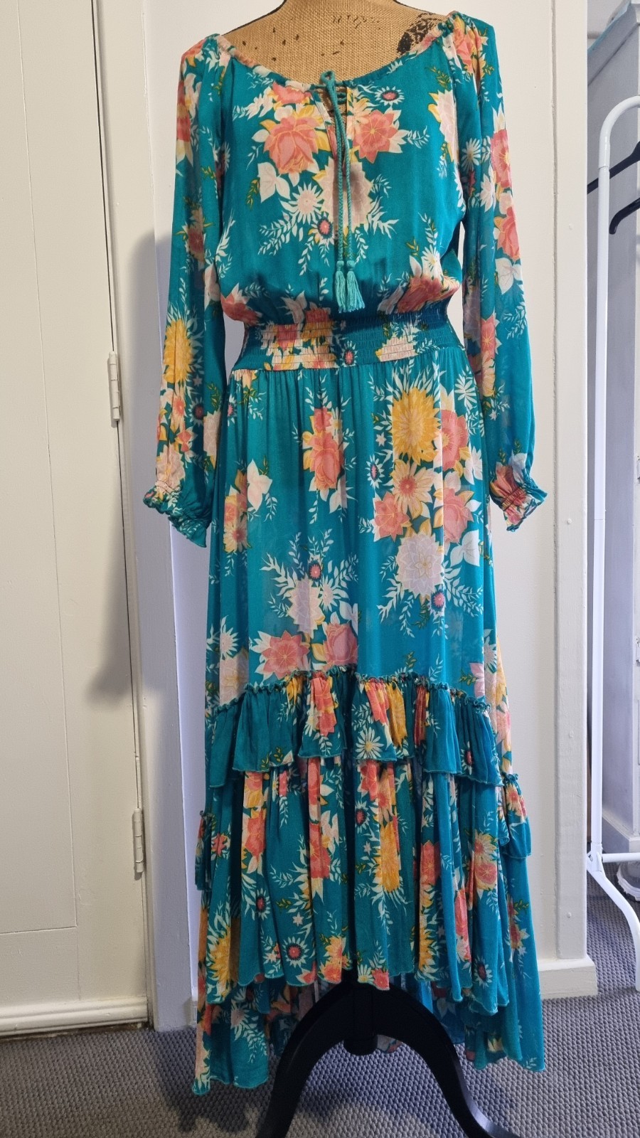 🦋Spell And The Gypsy L Jagger Teal Gown AS NEW