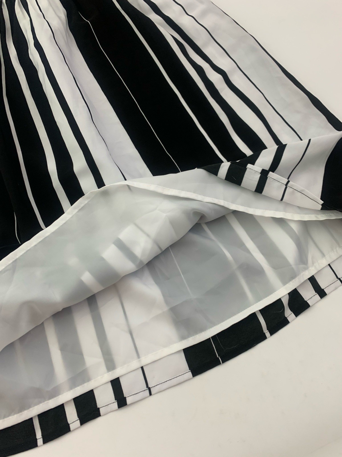 Lane Bryant Dress Spaghetti Strap Plus Sz 18 Black White Stripe Fit & Flare NWT