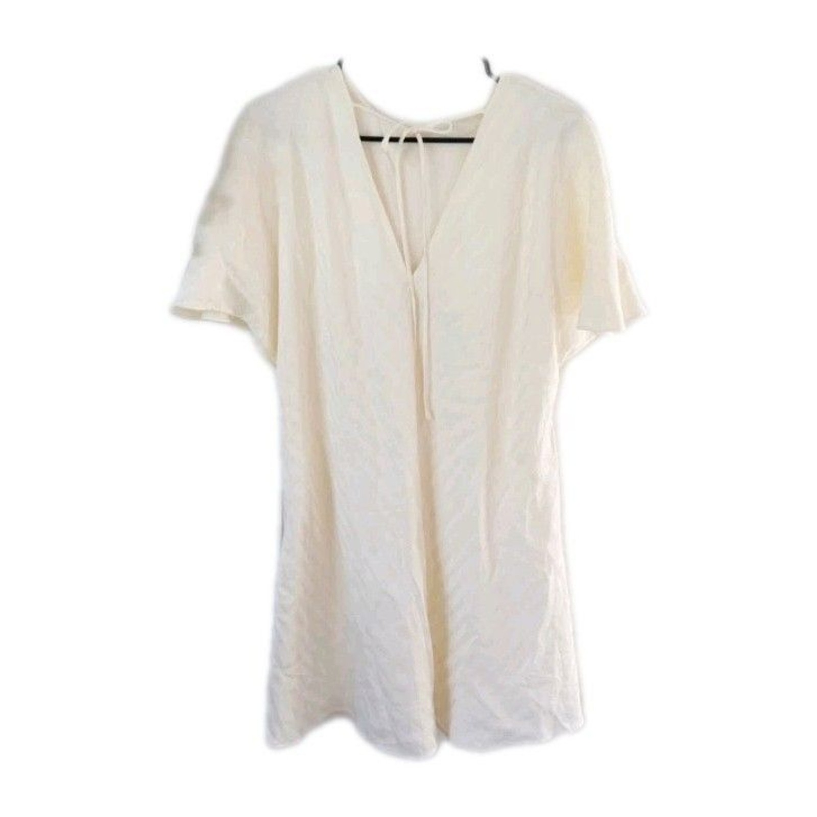 Banana Republic 2024 Ice Vanilla Ivory Mini Dress Linen Blend Women’s Medium