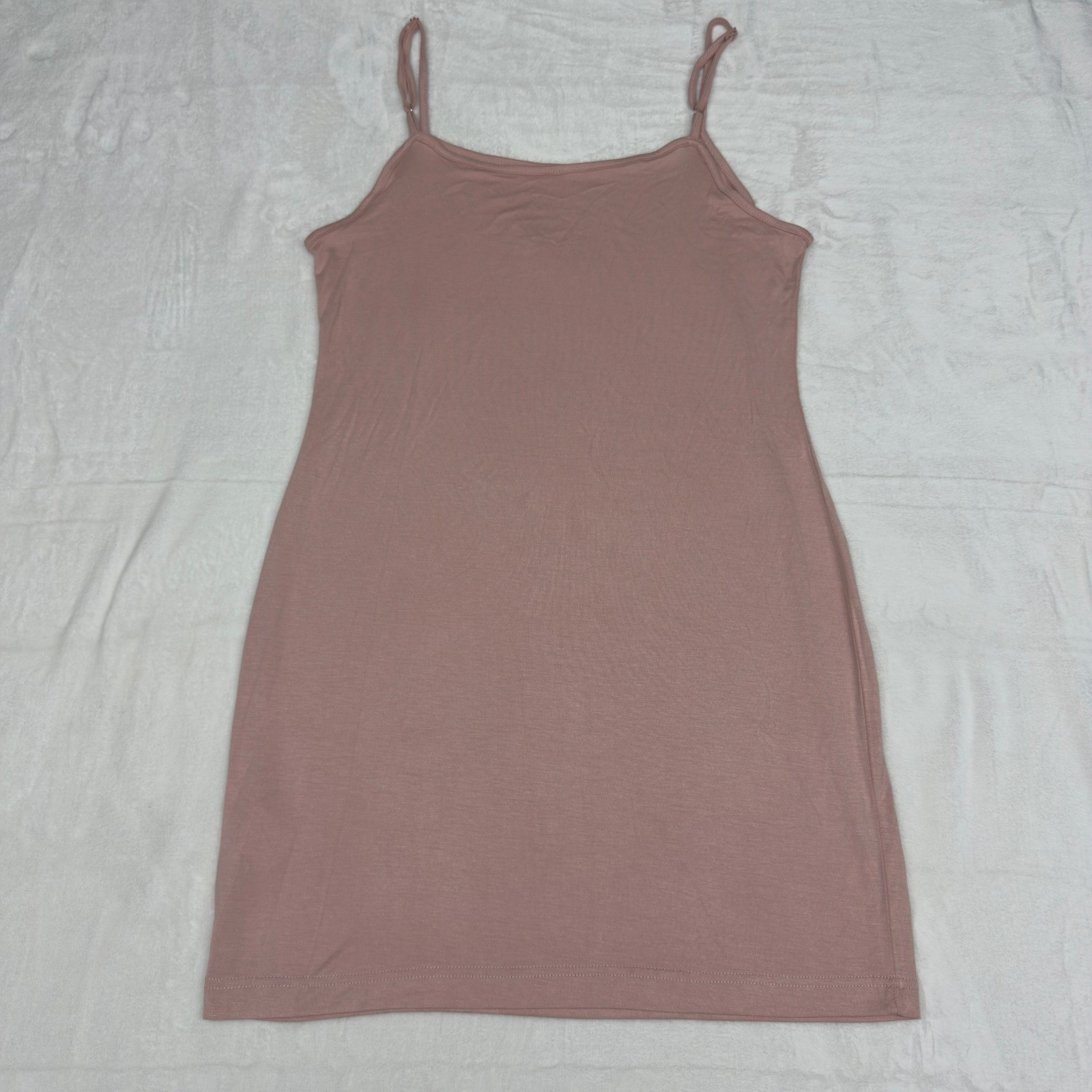 Callahan Knitwear Mauve Slip Dress M Adjustable Straps Viscose Pink Shift Mini