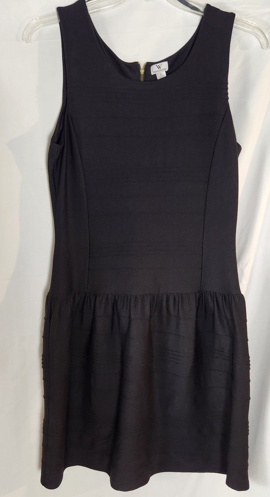VTG Worthington Drop Waist Quiet-luxury/Old-Money/Minimalist Black Dress L