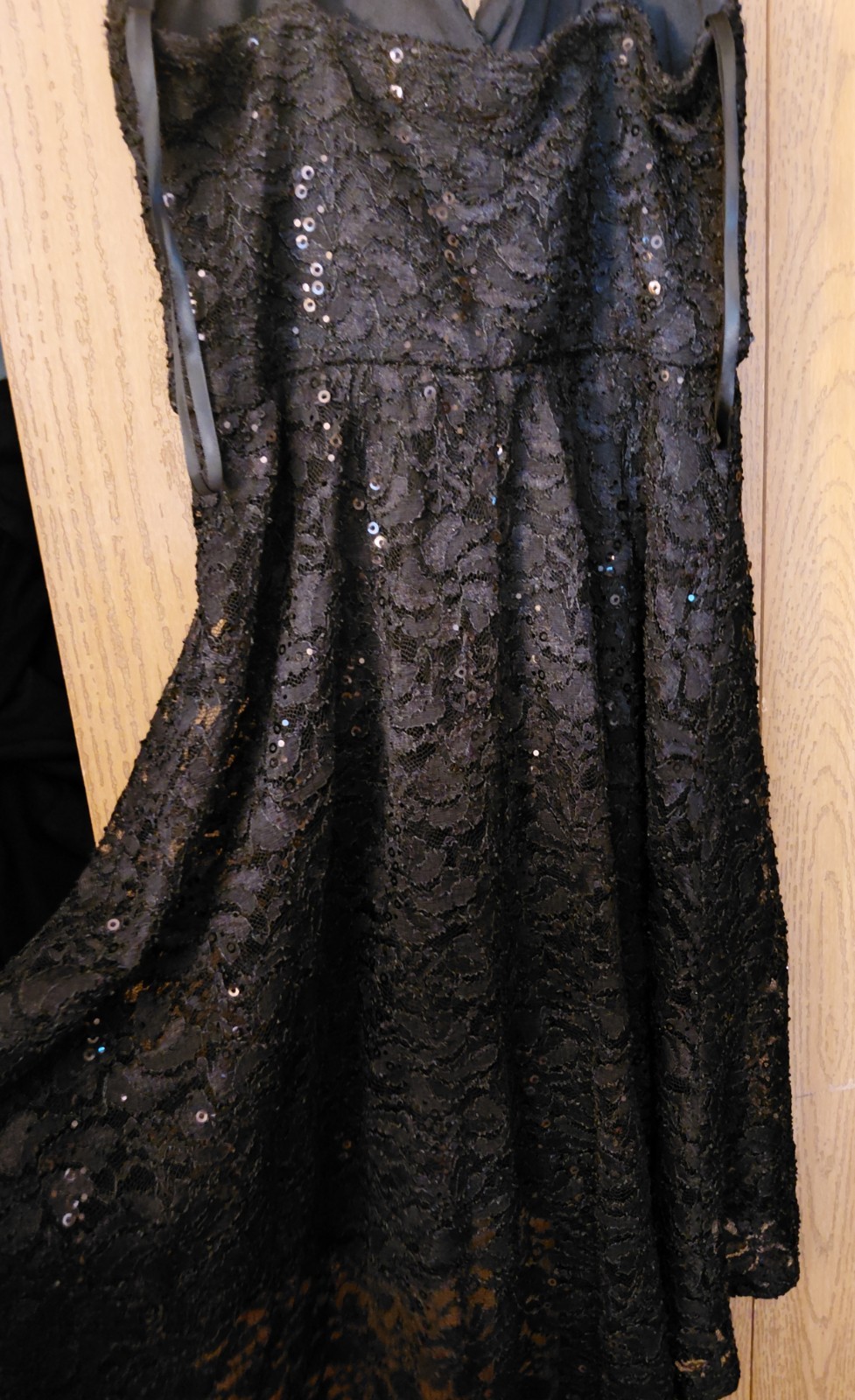 Lily Rose Formal Dress Sequins XS Womens Black Long In Back Short Front