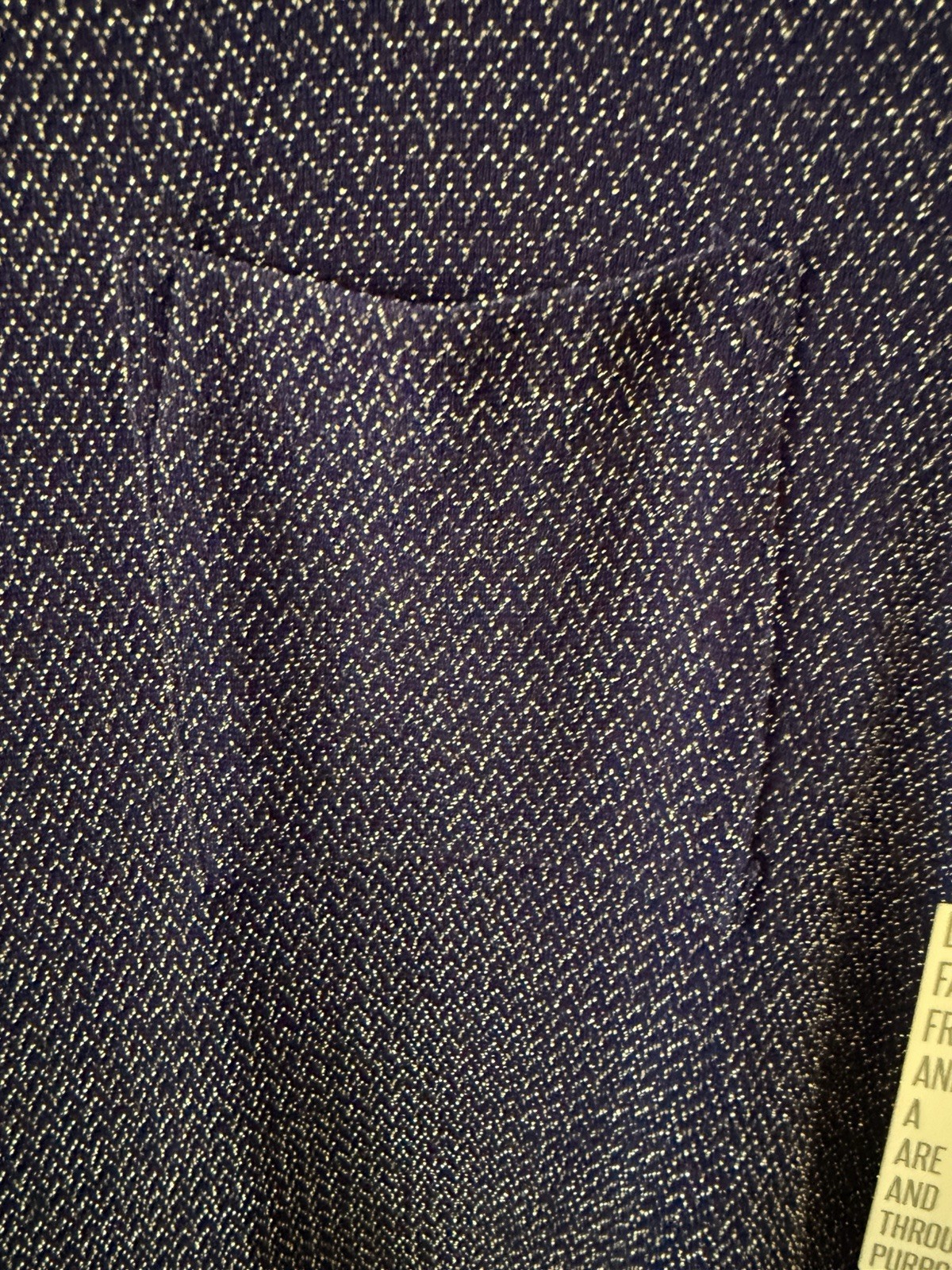 LuLaRoe M Blue Solid Carly T-Shirt Dress Pockets Metallic Knit Hi-Low