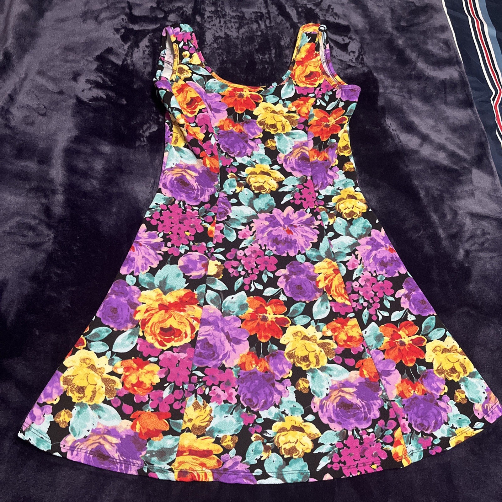 Ambiance Apparel Womens Floral Chico Dress Size S