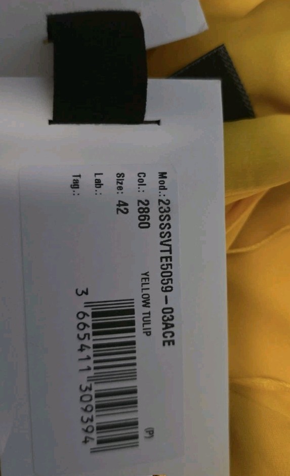 Giambattista Valli Yellow Satin Sheath Dress Sz 42 Halter Cut-Out Ruffle Zip