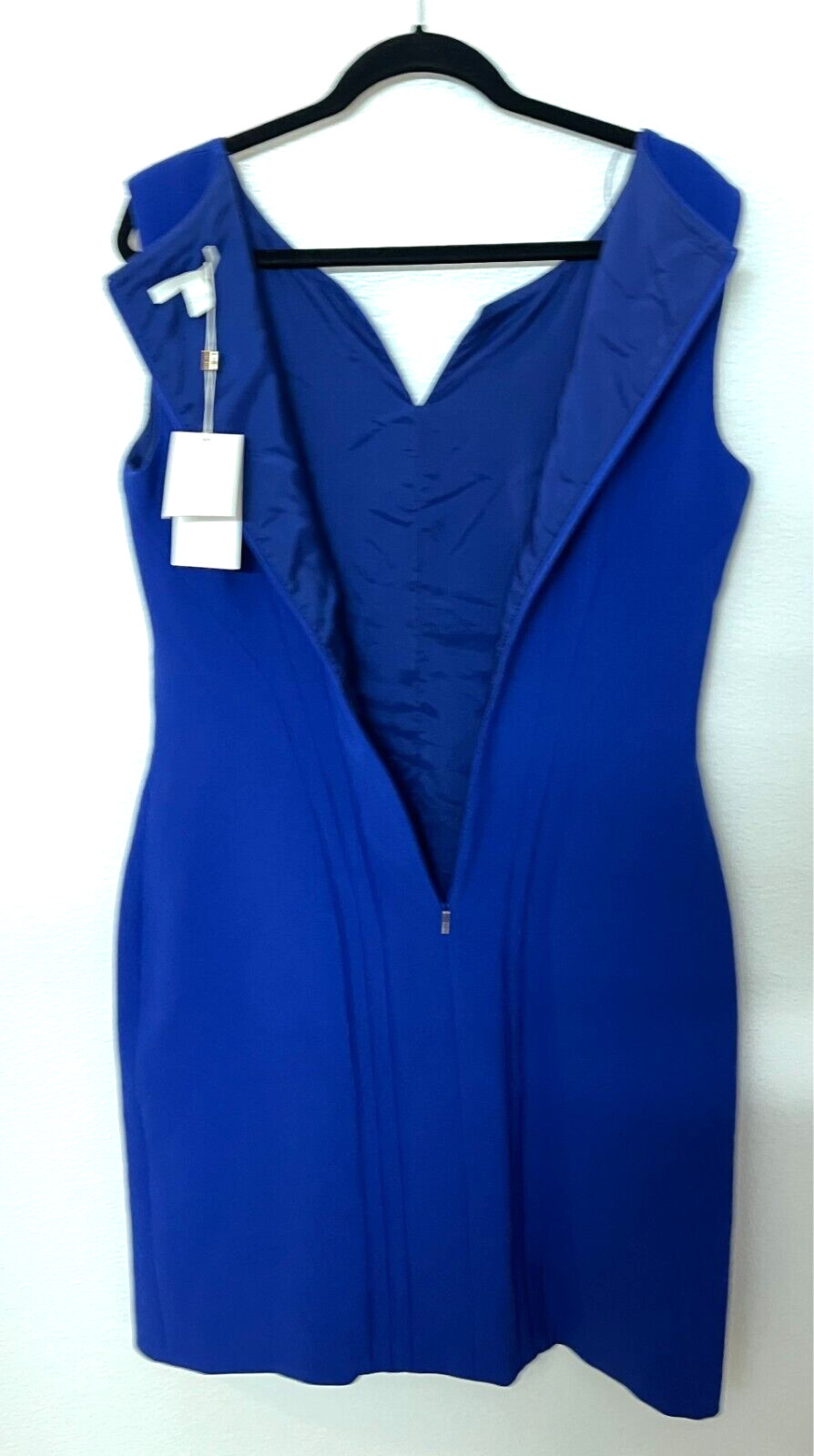 NWT Hugo Boss Daladi Sleeveless Blue Sheath Dress Size 12