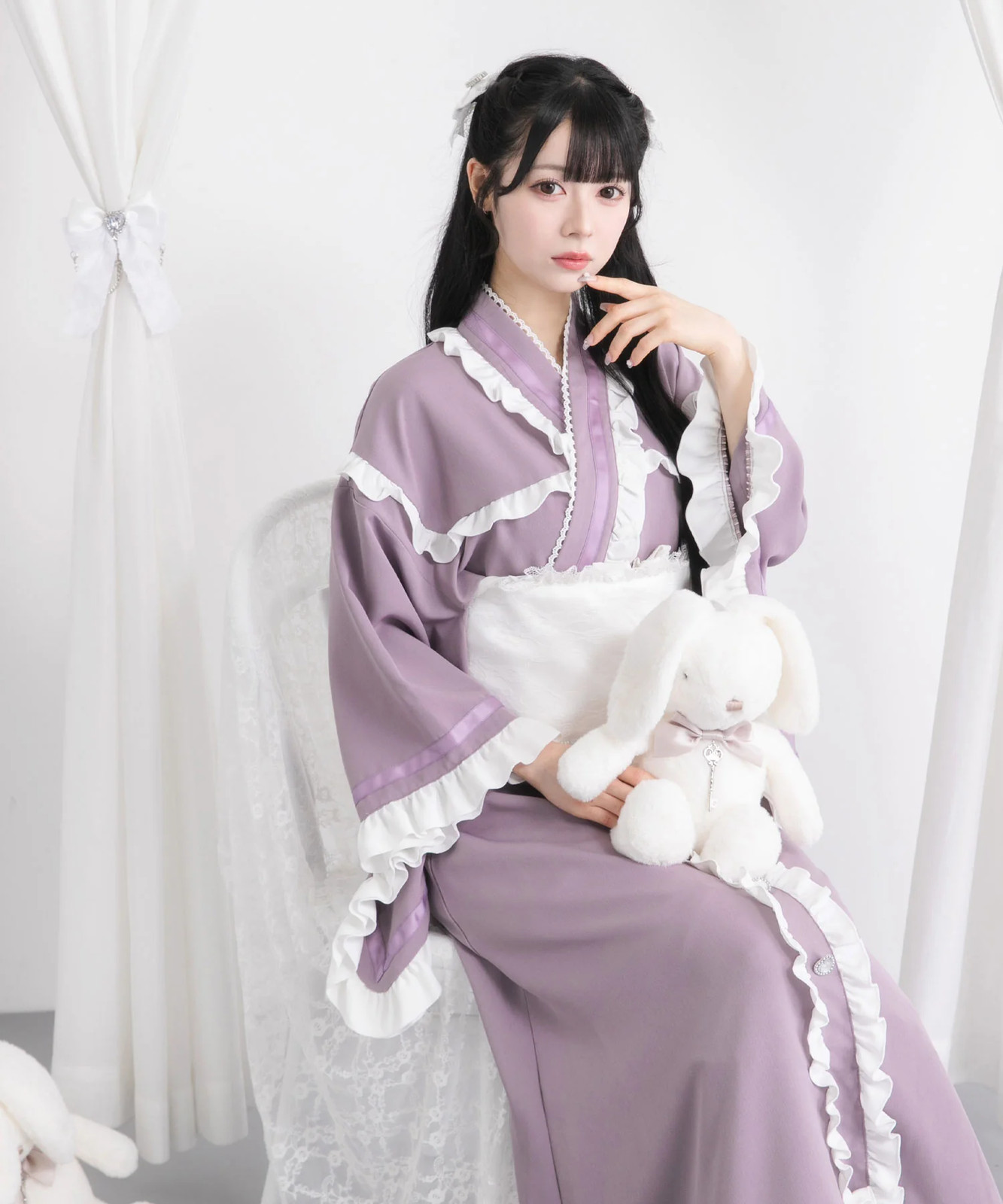 BULK BUY Ruffled Ribbon Tiered Yukata Jirai New