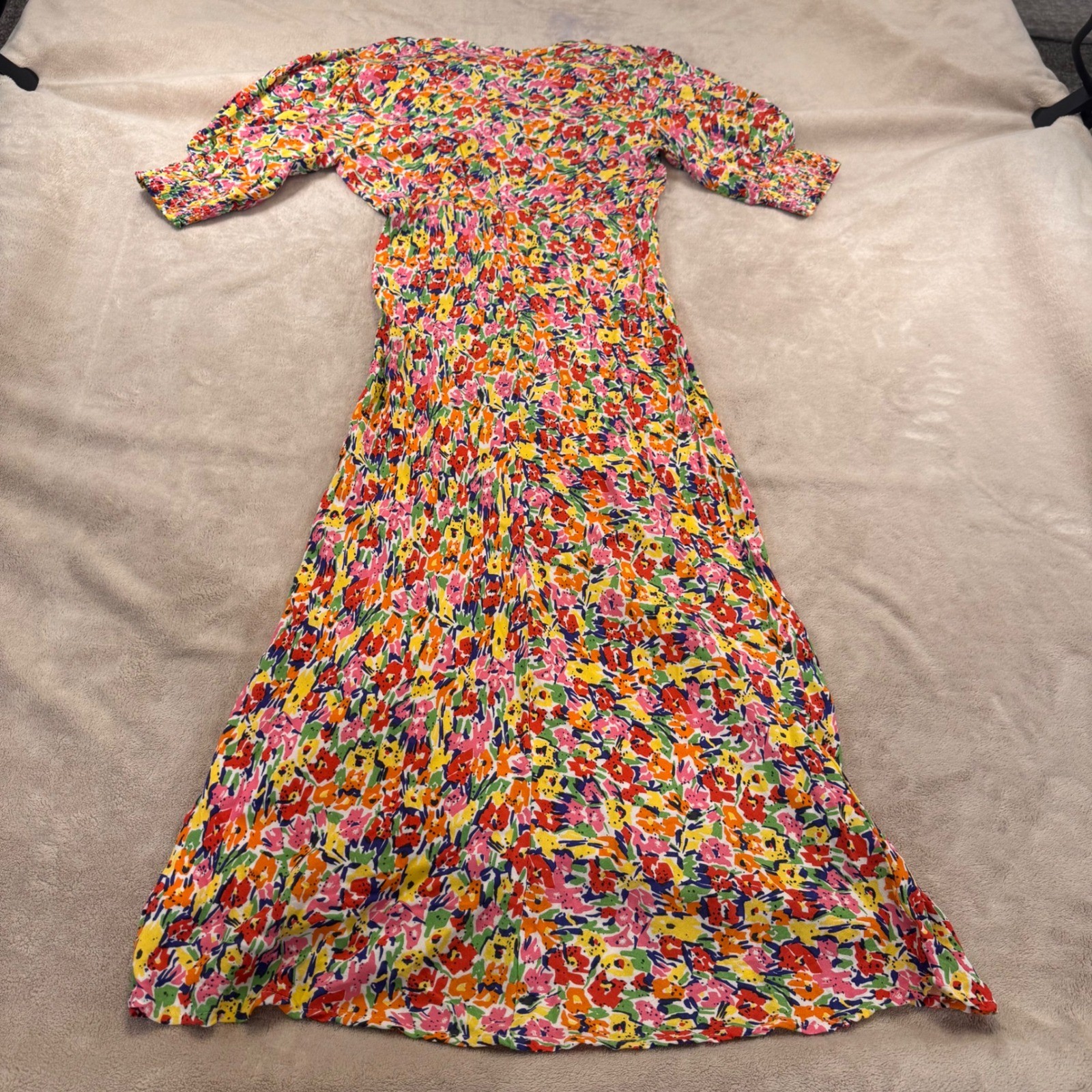 RIXO X Target Floral Maxi Dress Puff Coastal Resort Summer Party Wedding Sz 8