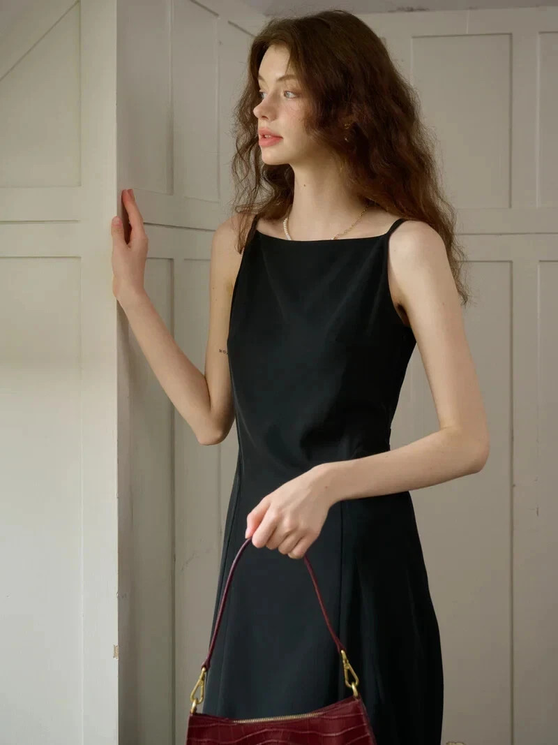 Candy Elegant Square Neck A-Line Sling Dress Size Large
