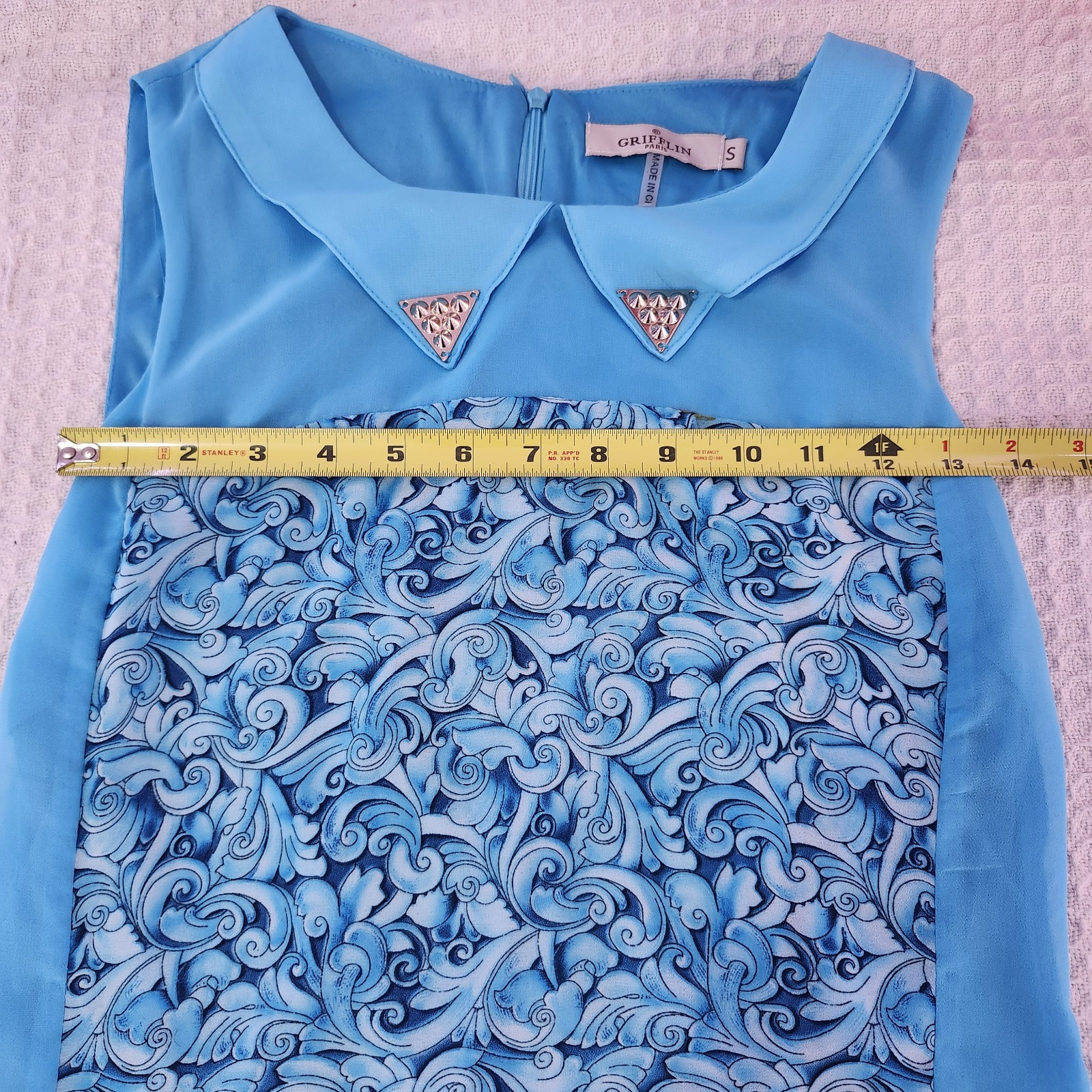 Grifflin Paris Dress Sz S Blue