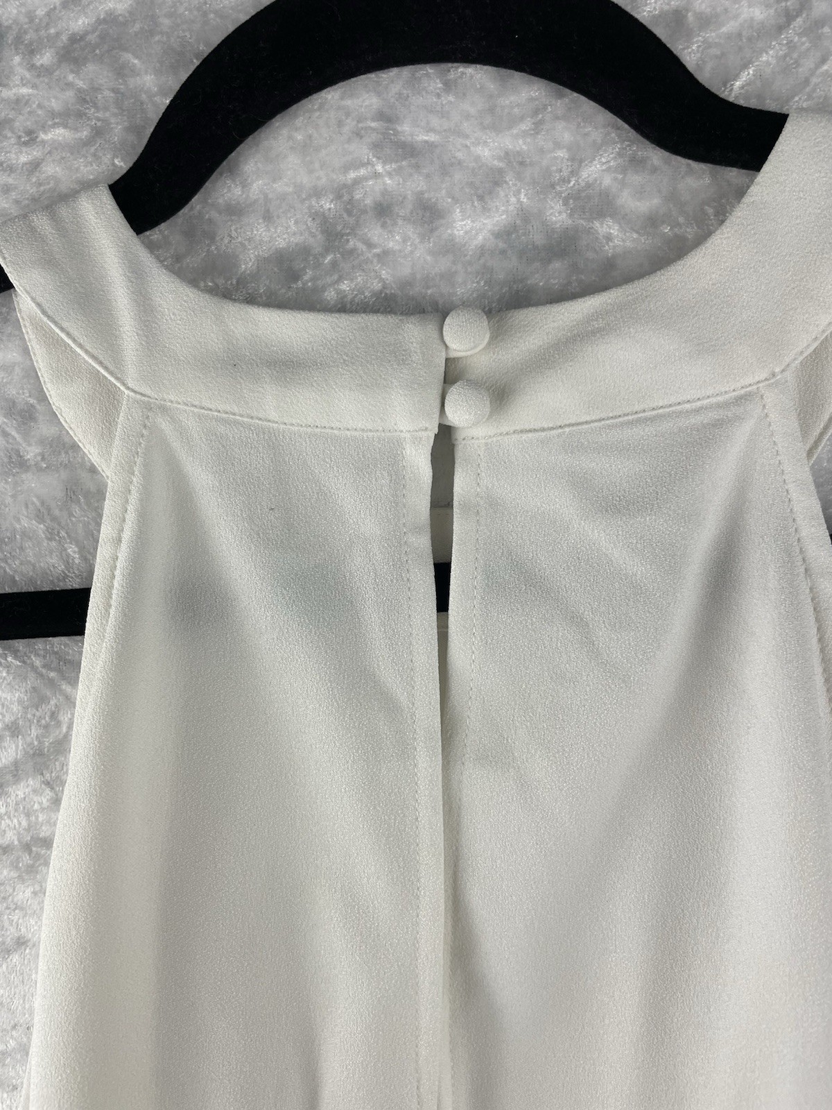 Miss Selfridge Y2K Size 12 Cream / White Handkerchief Hem Floaty Dress Pleated