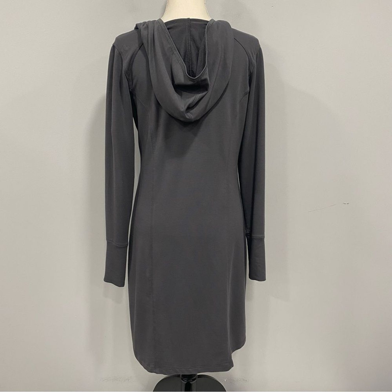 LOLE M Gray Hooded Tunic Lightweight Sweatshirt Dress Outdoor Camp Hike Nature