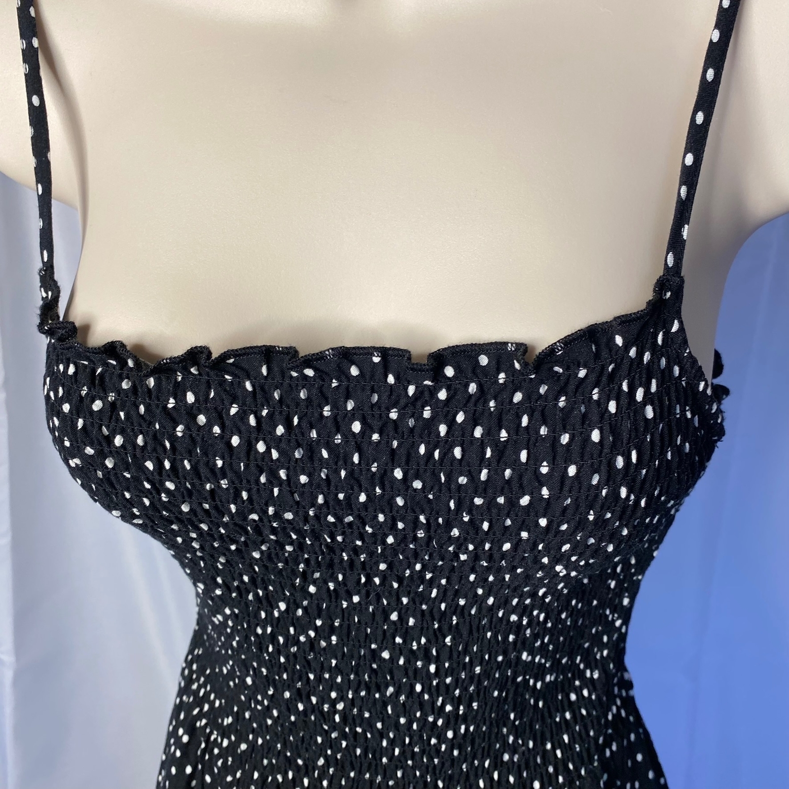 H&M Divided Spaghetti Strap Sundress Elastic Top Size 2 Rayon Machine Wash Cold