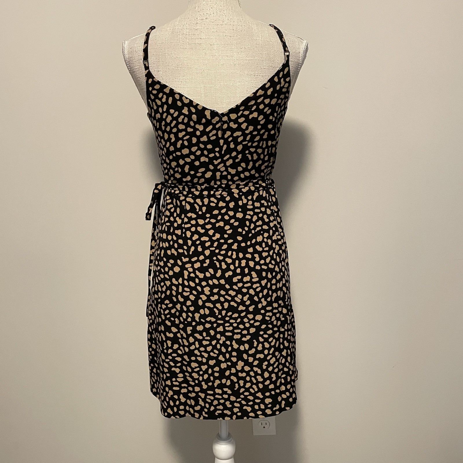 Sanctuary Leopard Print Wrap Dress Size S Small Animal Spot Sleeveless V-Neck