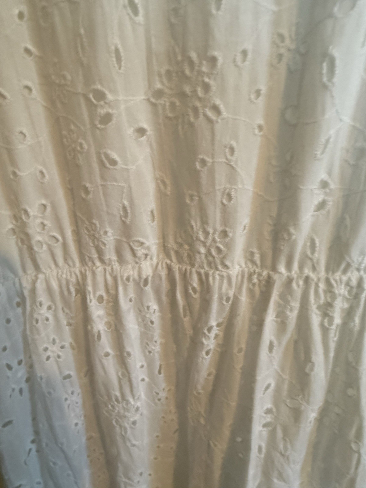 J.Crew Eyelet Dress White Cotton with Pockets Size 16 – Spring 2022 Collection