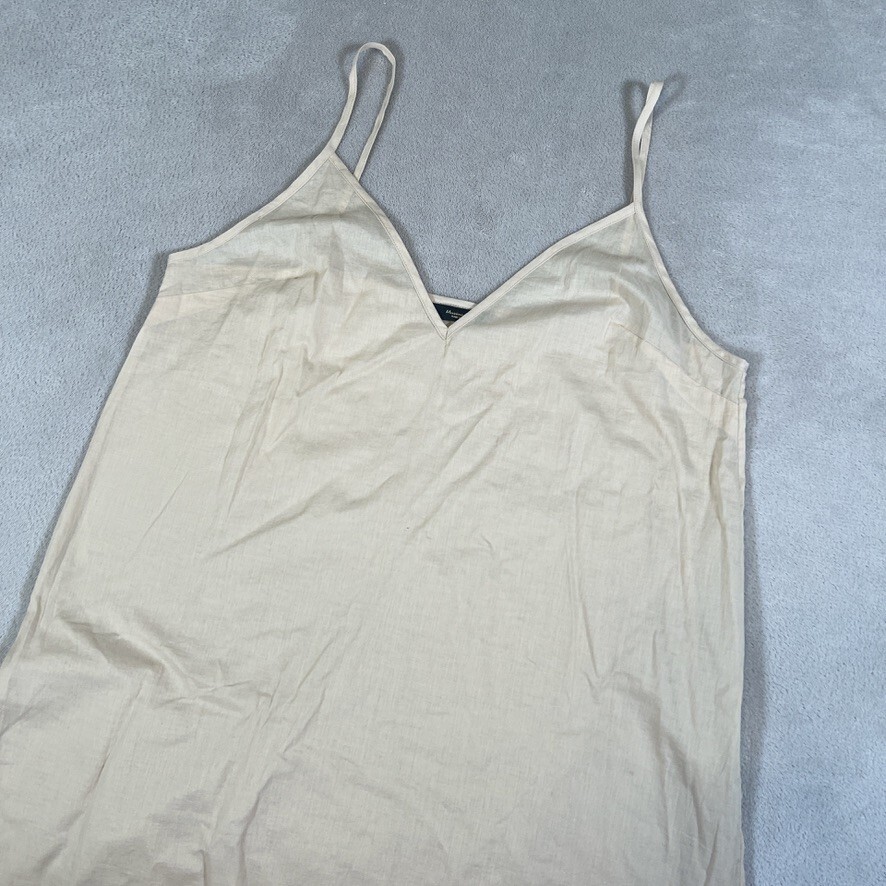 Massimo Dutti Dress Slip On Spaghetti Straps Nylon Lightweight Beige Size 8 US